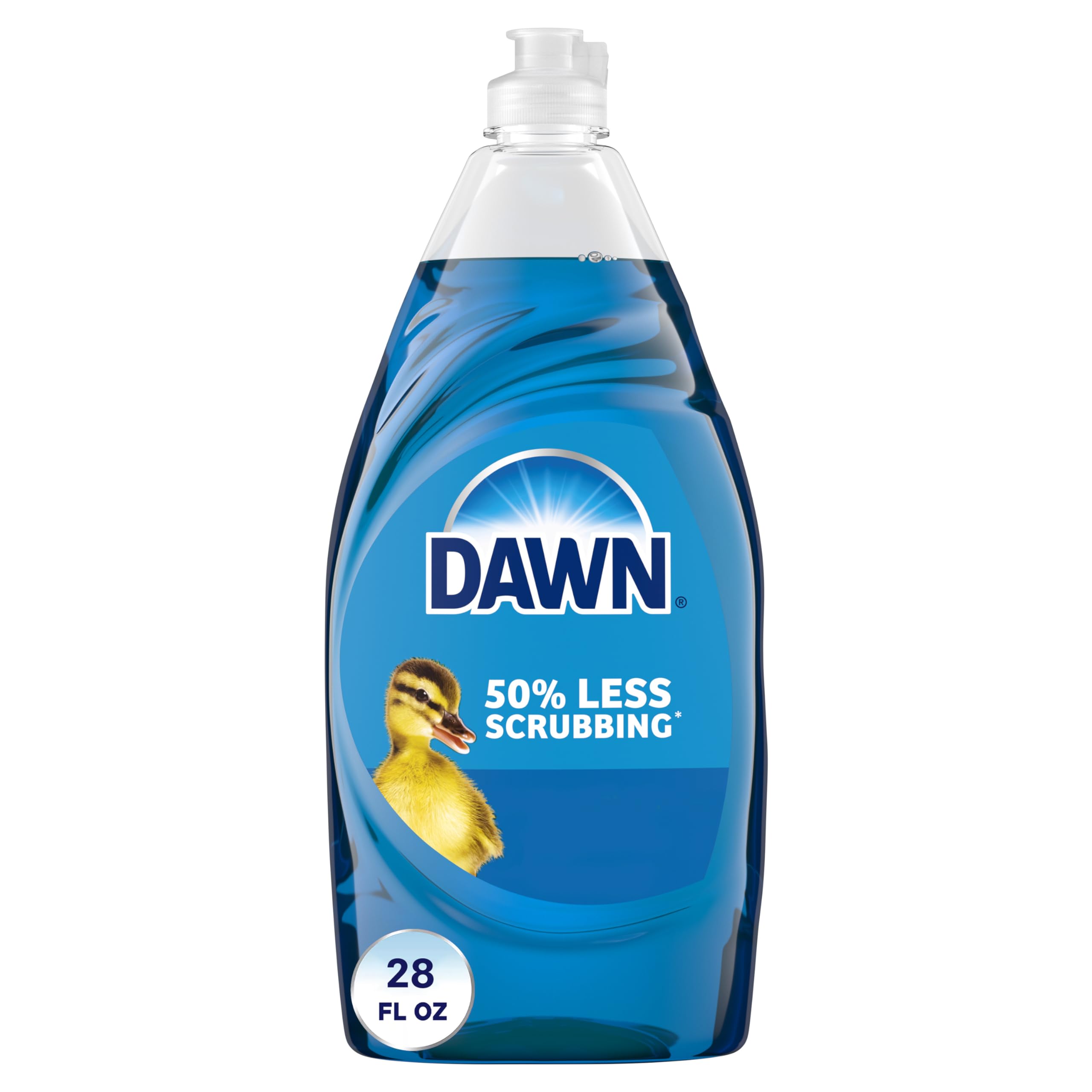 Dawn Ultra Dish Soap Refill Jug Large Size Original Blue Liquid Dishwashing Detergent, Powerful Dish Soap for Grease, 51.5oz (Pack of 2)