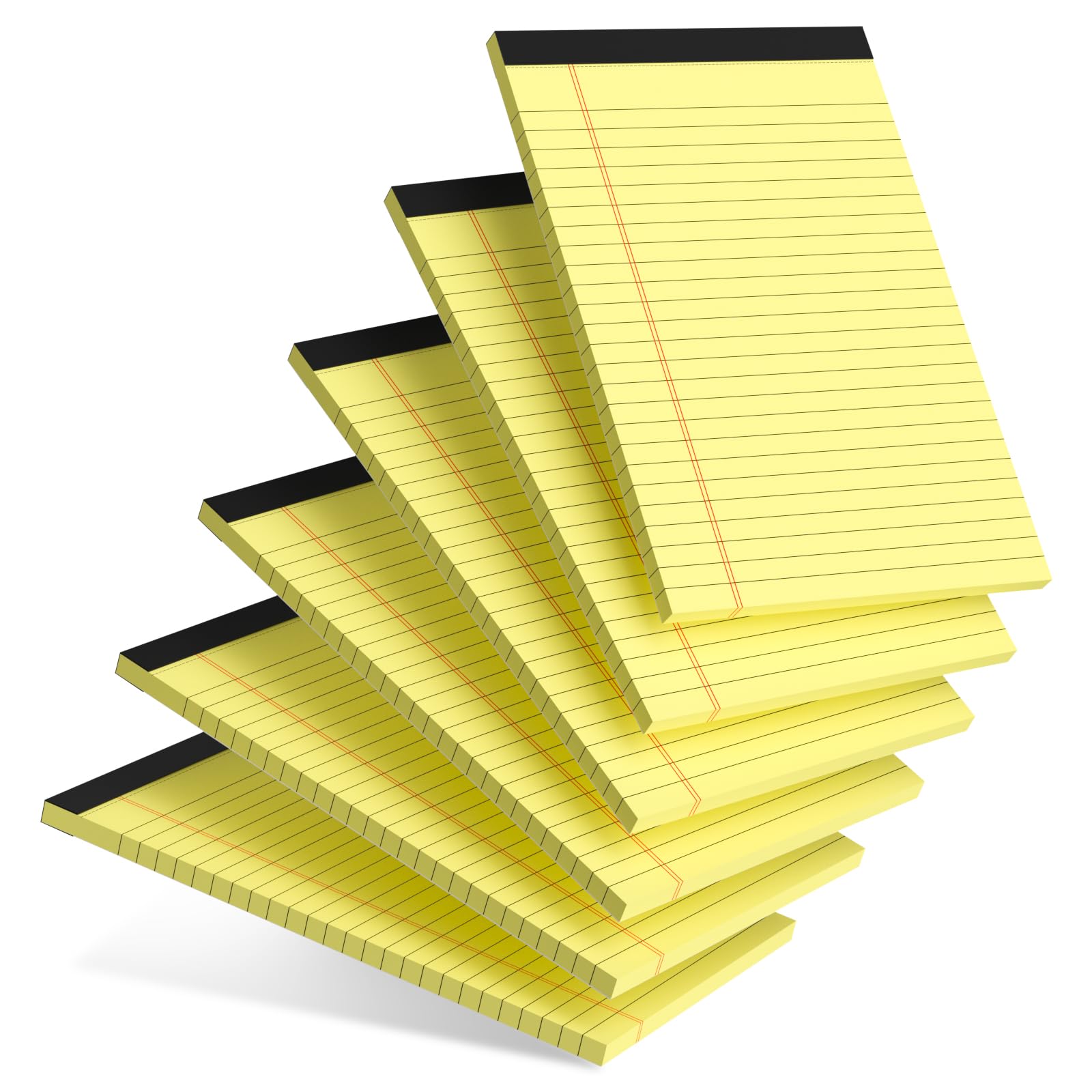 5pcs Small Note Pads 5x8 Notebook College Ruled Legal Pads Color Notepads 5 Pack Study Back Writing Pads 5 x 8 Perforated Narrow Ruled Pads of Paper for School & Office Supplies 30 Sheets/Pack