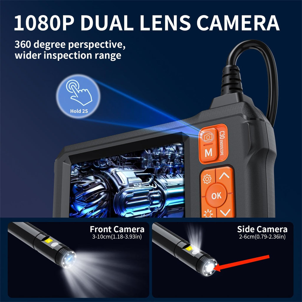 Daxiongmao Endoscope Camera with Light, 1080P HD Borescope