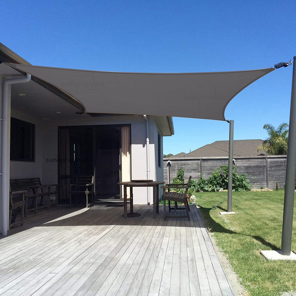 SUNNY GUARD 10' x 13' Rectangle Shade Sail 95% UV Block Outdoor Canopy