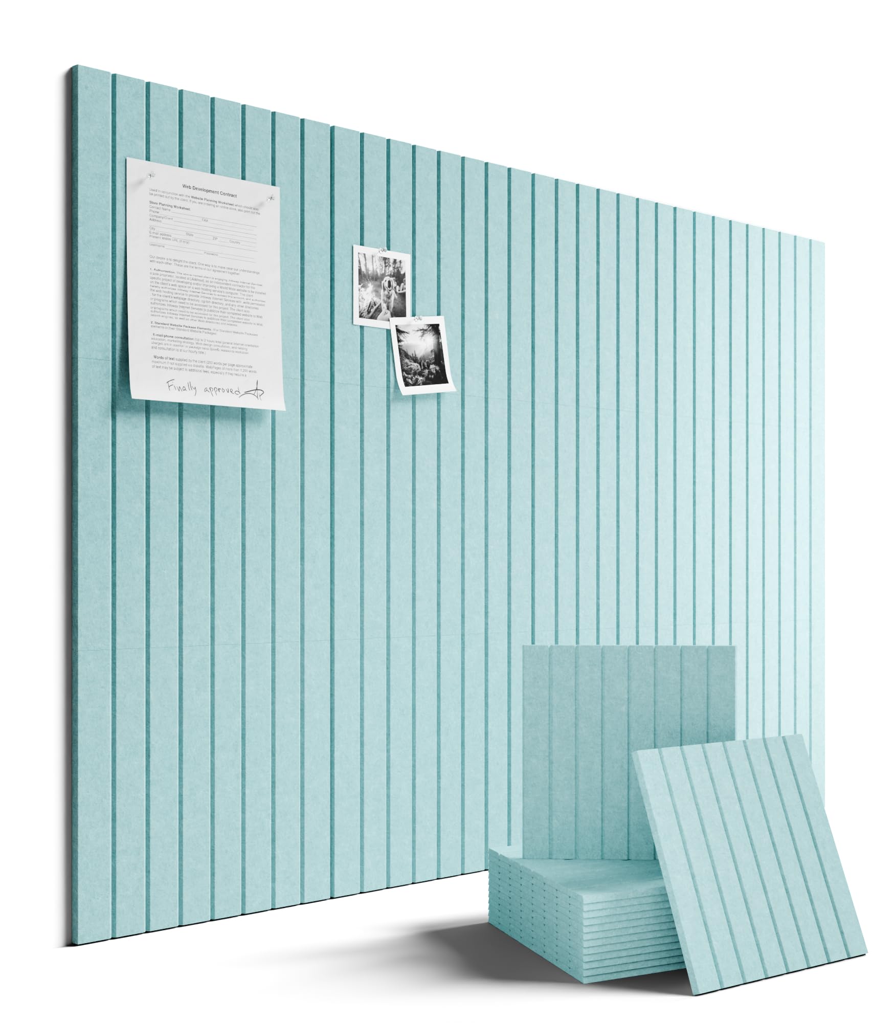 Fluxynara 48" x 36" Large Felt Bulletin Board, Oatmeal