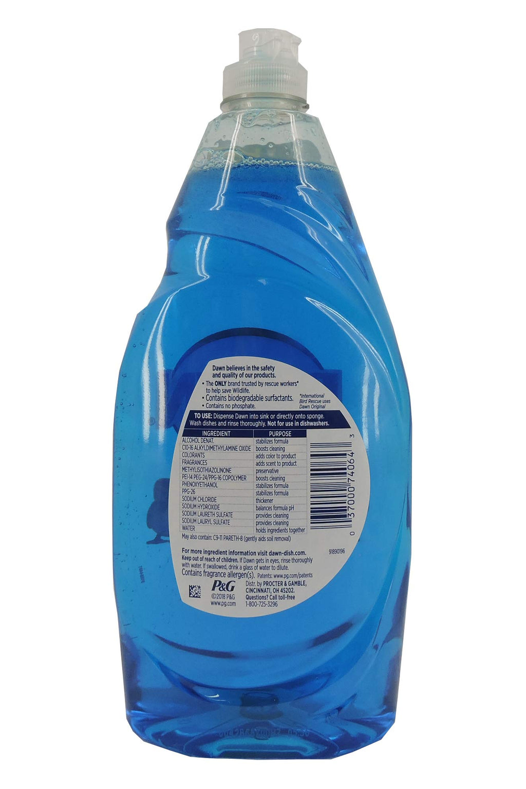 Dawn Ultra Dish Soap Refill Jug Large Size Original Blue Liquid Dishwashing Detergent, Powerful Dish Soap for Grease, 51.5oz (Pack of 2)