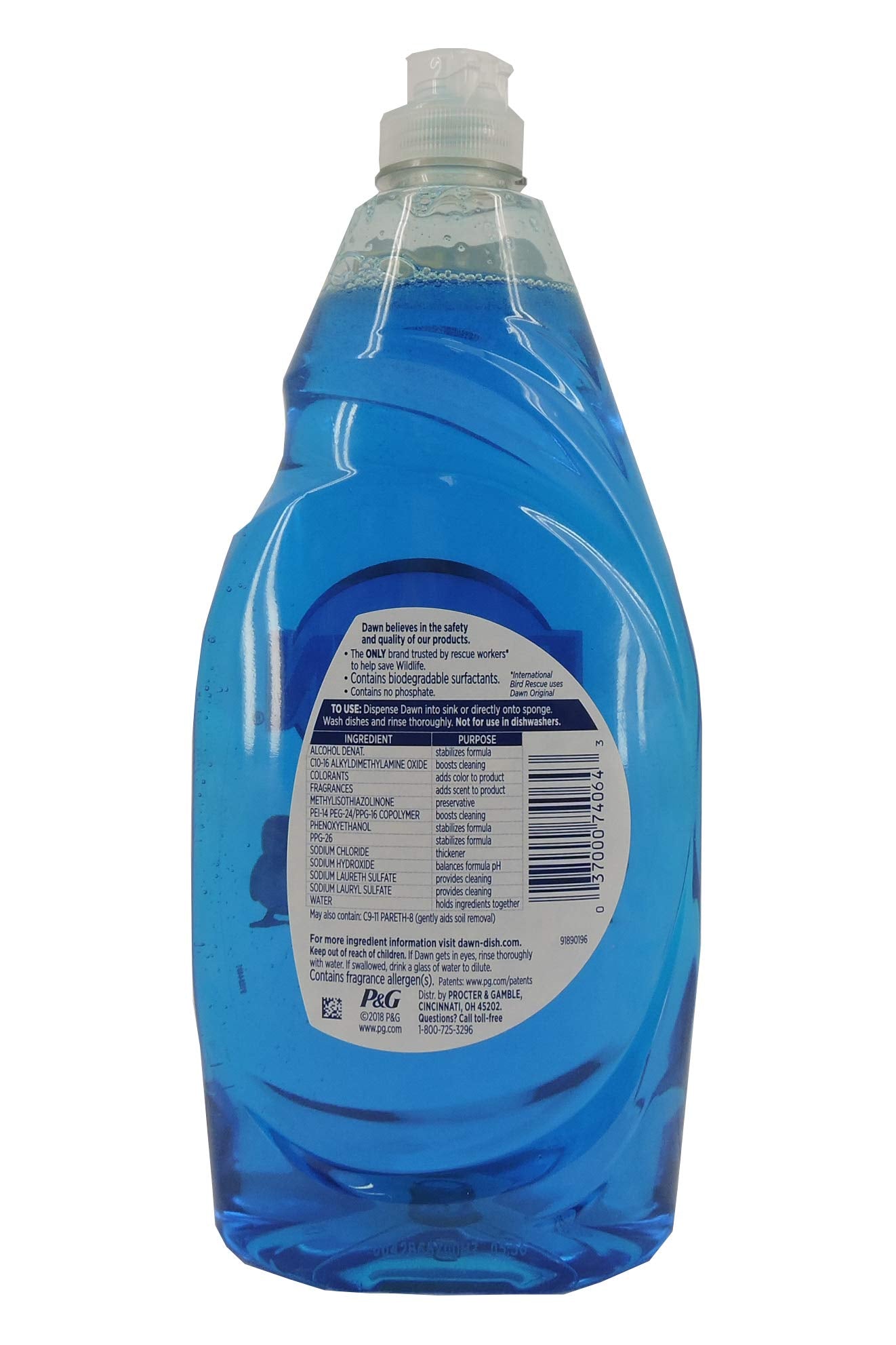 Dawn Ultra Dish Soap Refill Jug Large Size Original Blue Liquid Dishwashing Detergent, Powerful Dish Soap for Grease, 51.5oz (Pack of 2)