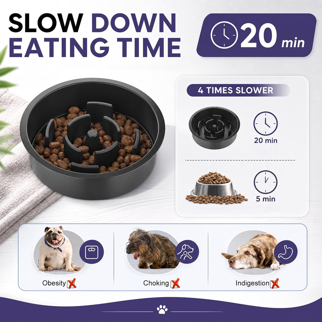 XIAZ Elevated Dog Bowls Large Breed Raised Dogs Bowl Stand Large/Medium Sized Dog Stainless Steel Food Water Bowl Stands 5 Heights Adjustable 9/11/12/14in Black Pet Feeder Dish Station