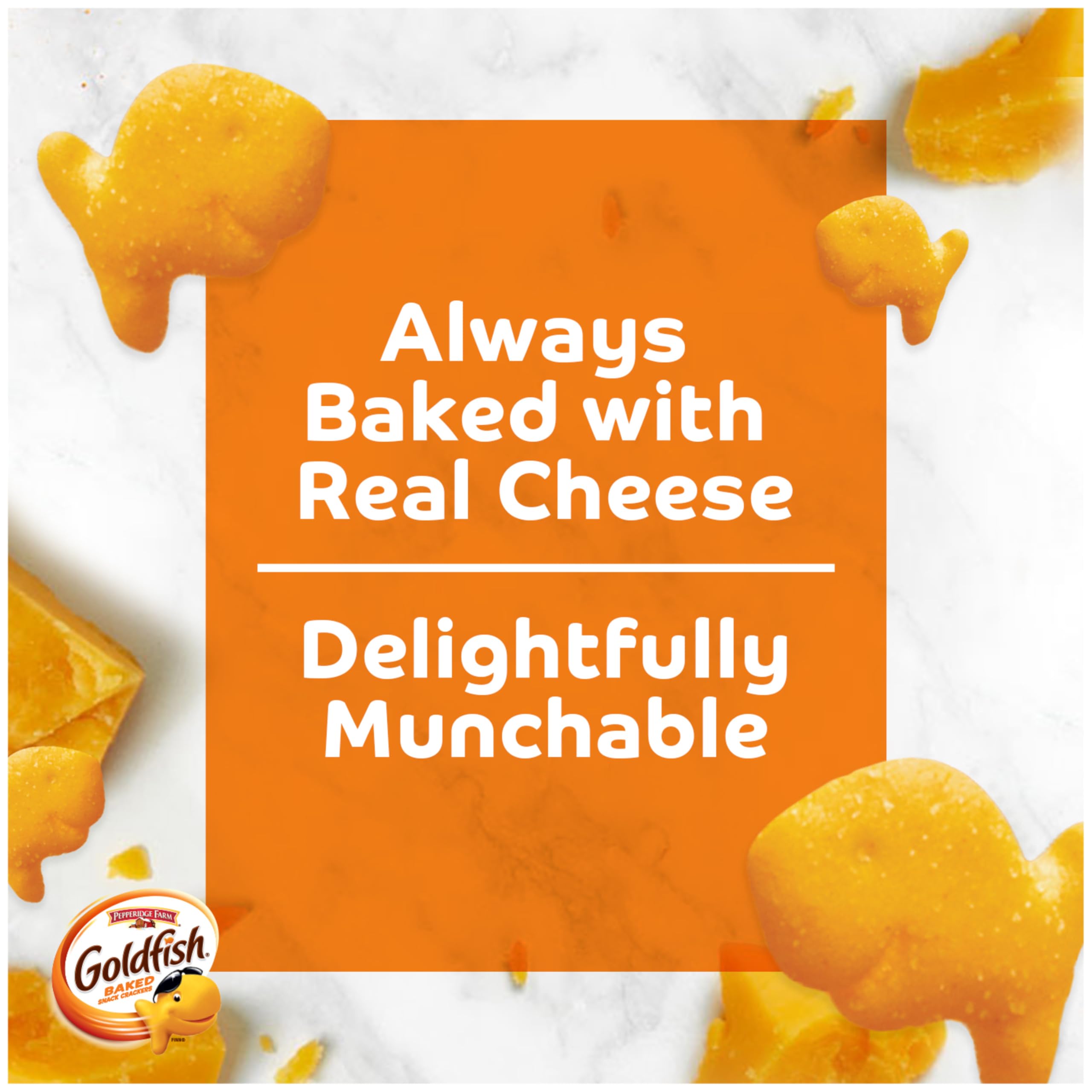 Goldfish Crackers Big Smiles Variety Pack with Cheddar, Colors, and Pretzels, Snack Packs, 30 Ct