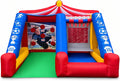 2-in-1 Inflatable Soccer & Basketball Hoop Game with 550W Blower