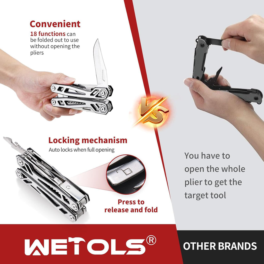 Multitool with Pocket Knife, Birthday Gifts for Men Women Mom Dad