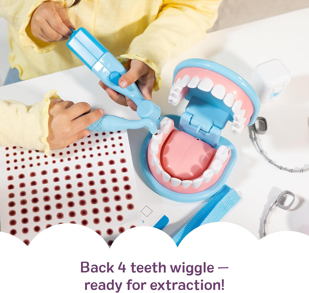 Melissa & Doug Super Smile Dentist Play Set, 25-Piece Dentist Kit with Oversized Teeth, Large Tools & Accessories, Kids Toys for Girls & Boys 3+