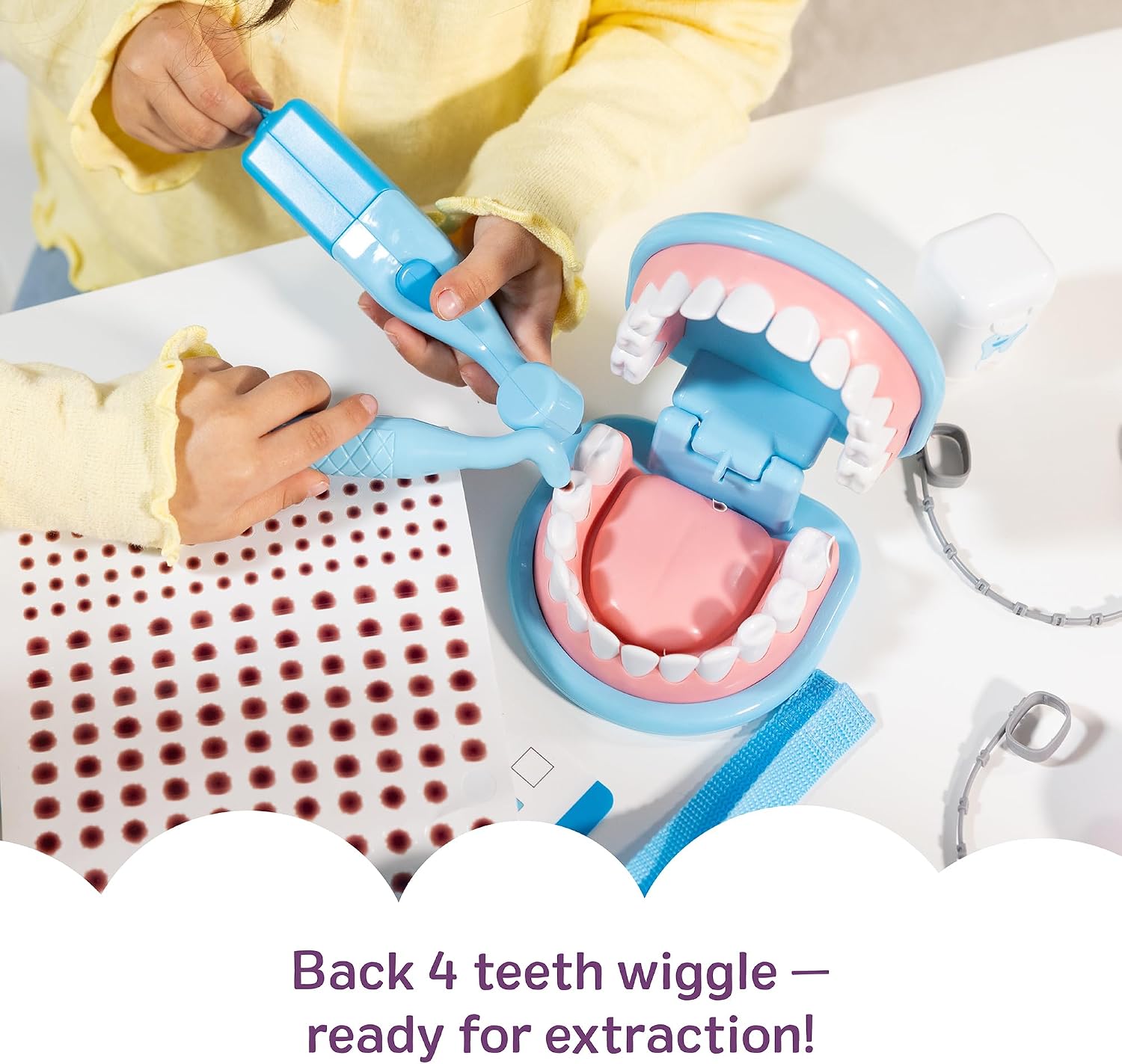 Melissa & Doug Super Smile Dentist Play Set, 25-Piece Dentist Kit with Oversized Teeth, Large Tools & Accessories, Kids Toys for Girls & Boys 3+