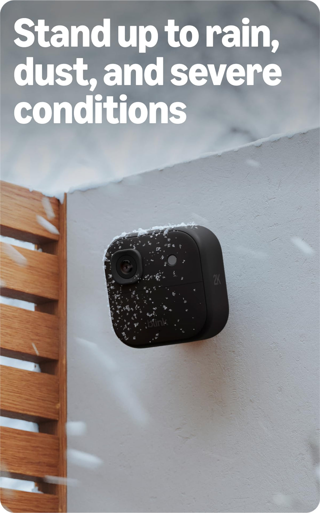 Blink Outdoor 2K+ (newest model) — Wireless smart security camera, 2K video resolution, enhanced audio, two-year battery. Sync Module Core included — 1 camera system (Black)
