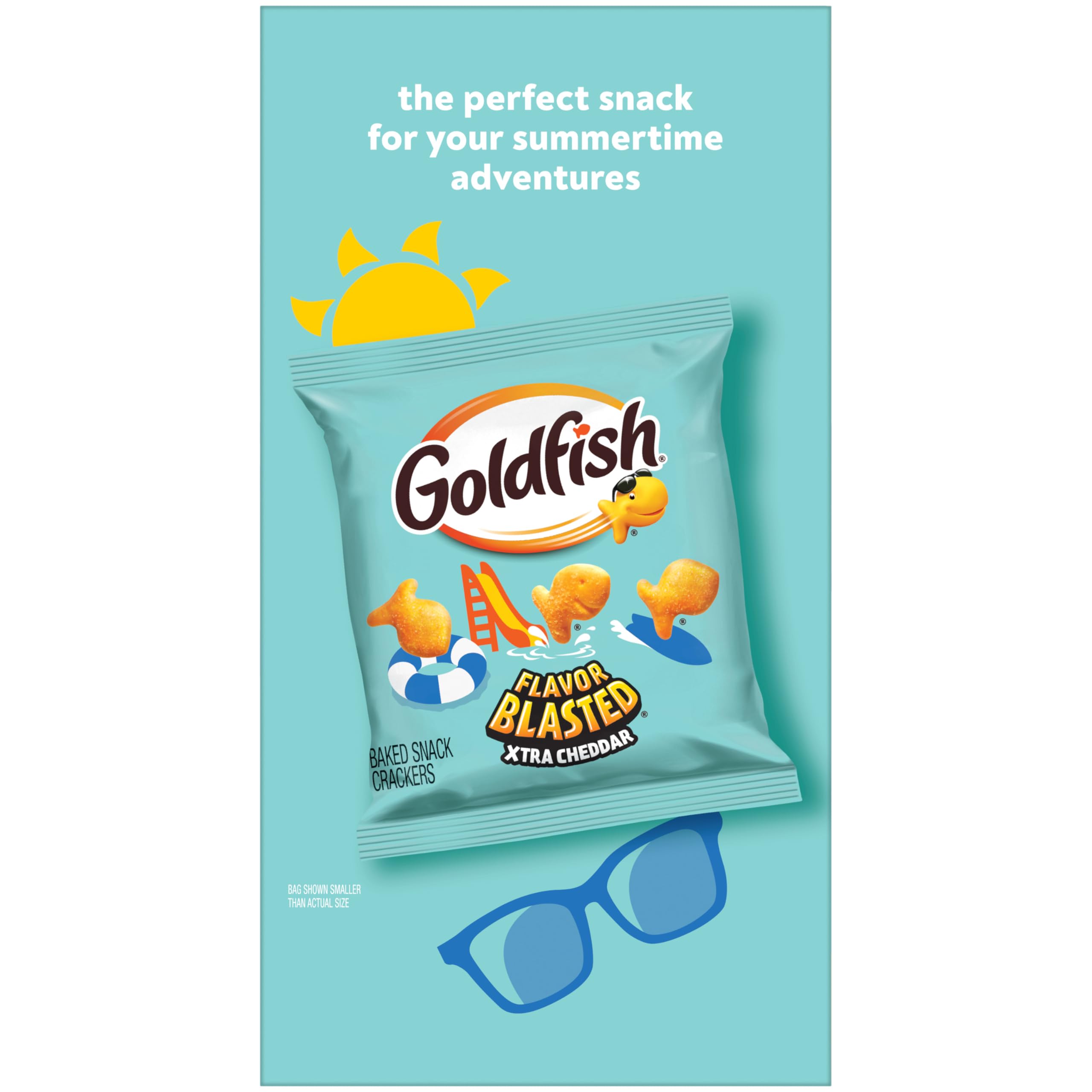 Goldfish Crackers Big Smiles Variety Pack with Cheddar, Colors, and Pretzels, Snack Packs, 30 Ct