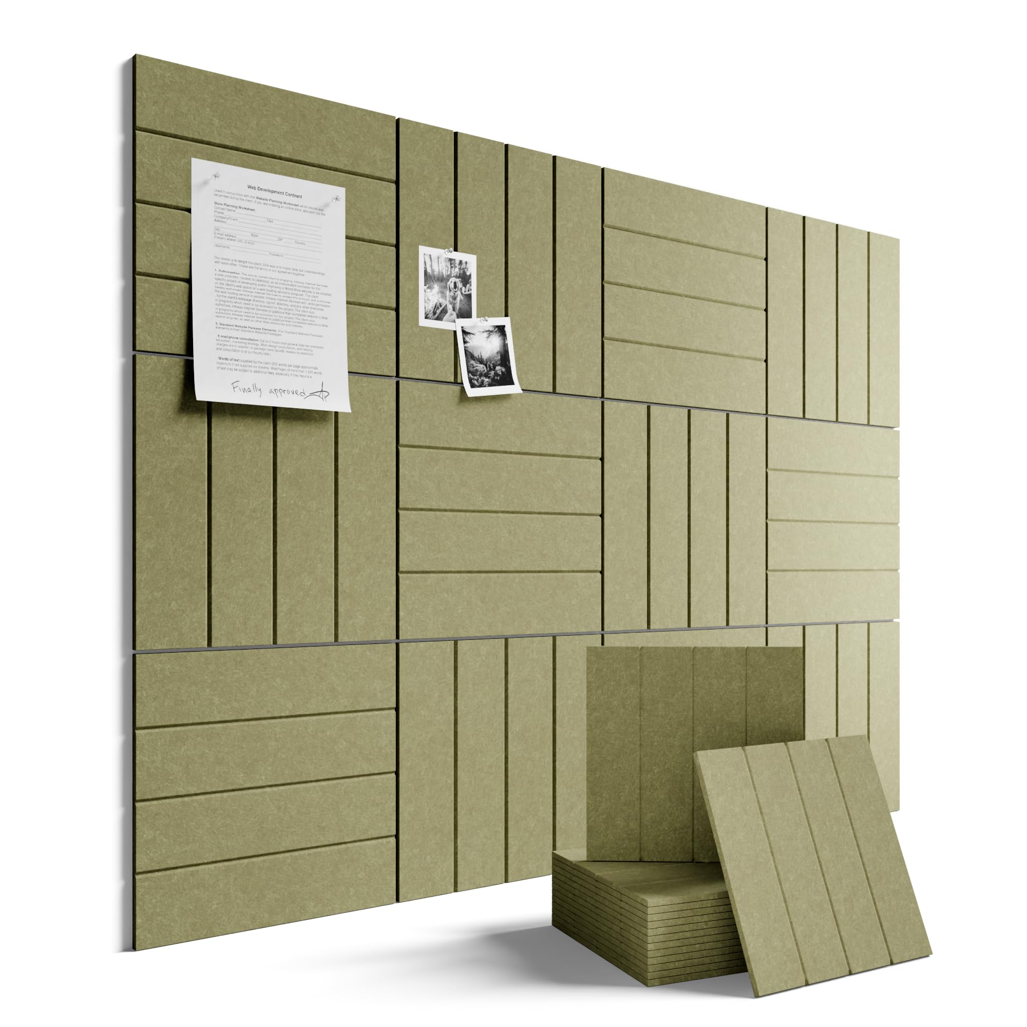 Fluxynara 48" x 36" Large Felt Bulletin Board, Oatmeal