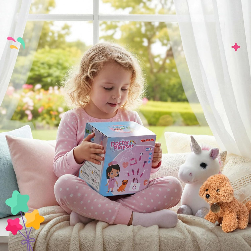 Meland Doctor Kit with Puppy for Kids, Pretend Play Toy Gift for Ages 3–6