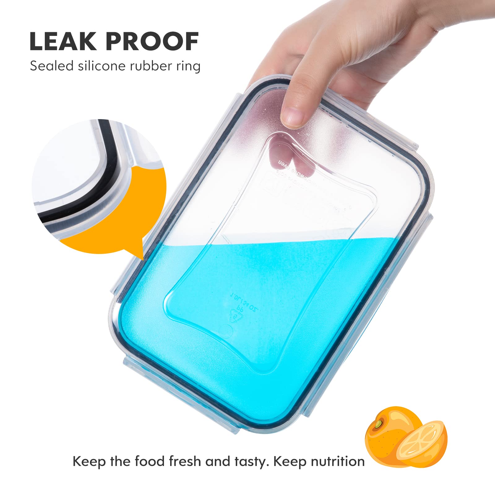 JSCARES 40 PCS Food Storage Containers with Lids Airtight (20 Lids &20 Containers) - Leakproof Meal-Prep Containers for Kitchen Storage Reusable Plastic Microwave/Dishwasher Safe with Labels & Pen