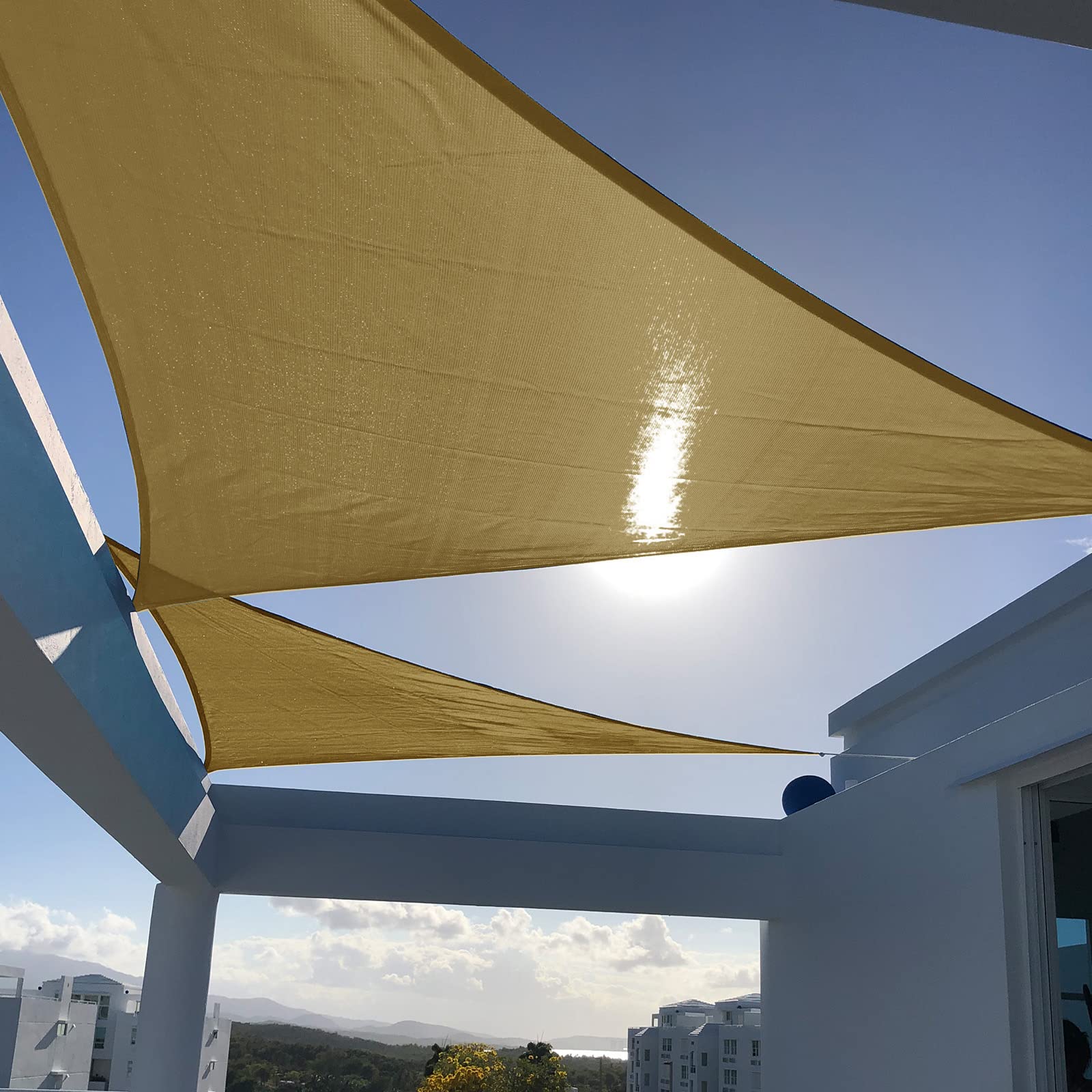 SUNNY GUARD 10' x 13' Rectangle Shade Sail 95% UV Block Outdoor Canopy