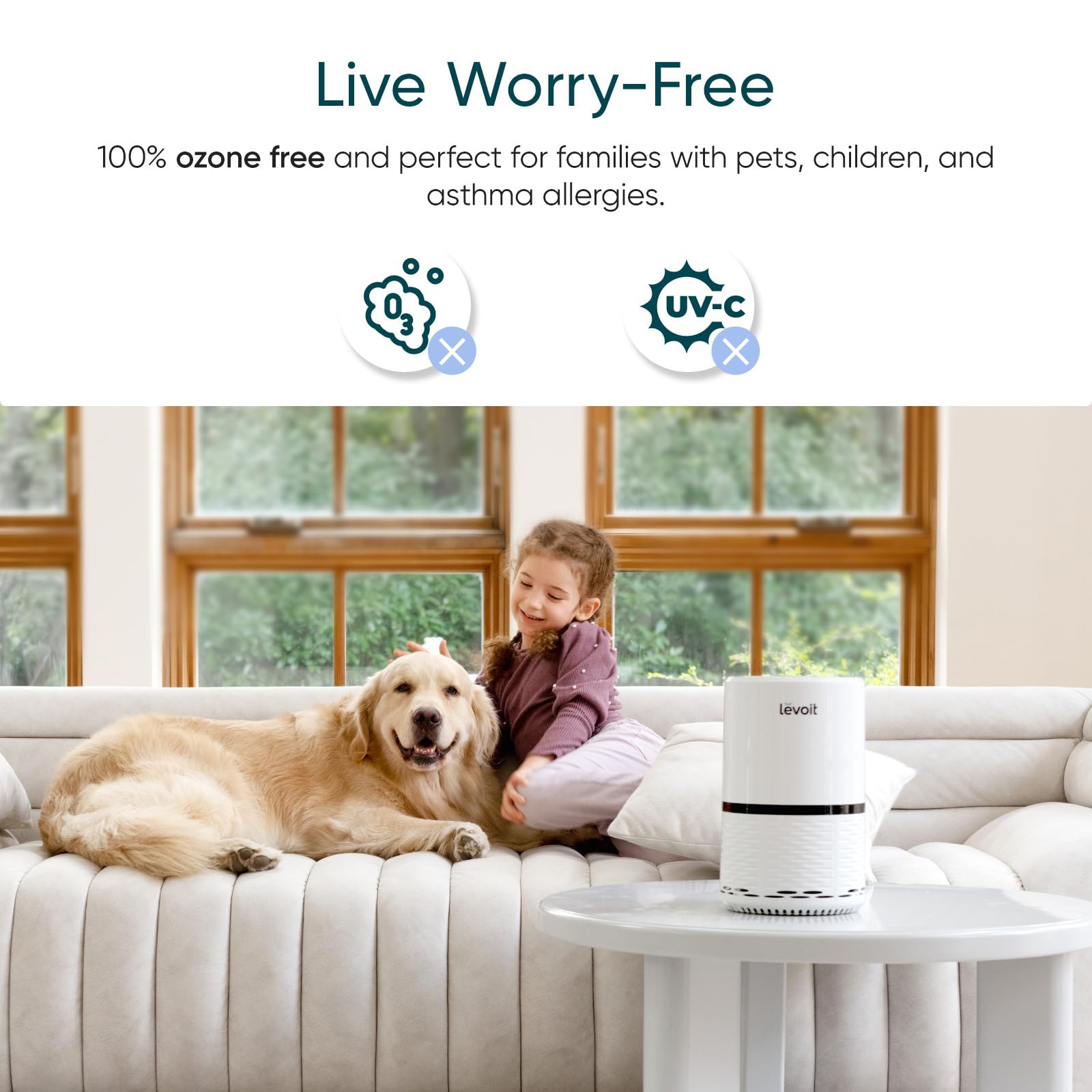 Levoit Air Purifiers for Bedroom Home Pets Dorm Room, Small Air Purifiers