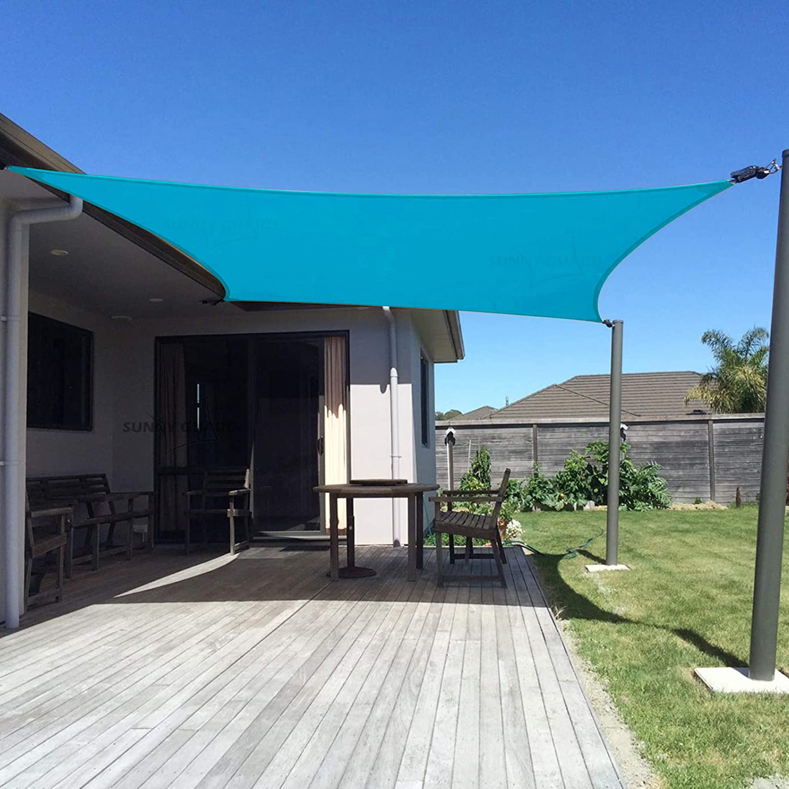 SUNNY GUARD 10' x 13' Rectangle Shade Sail 95% UV Block Outdoor Canopy