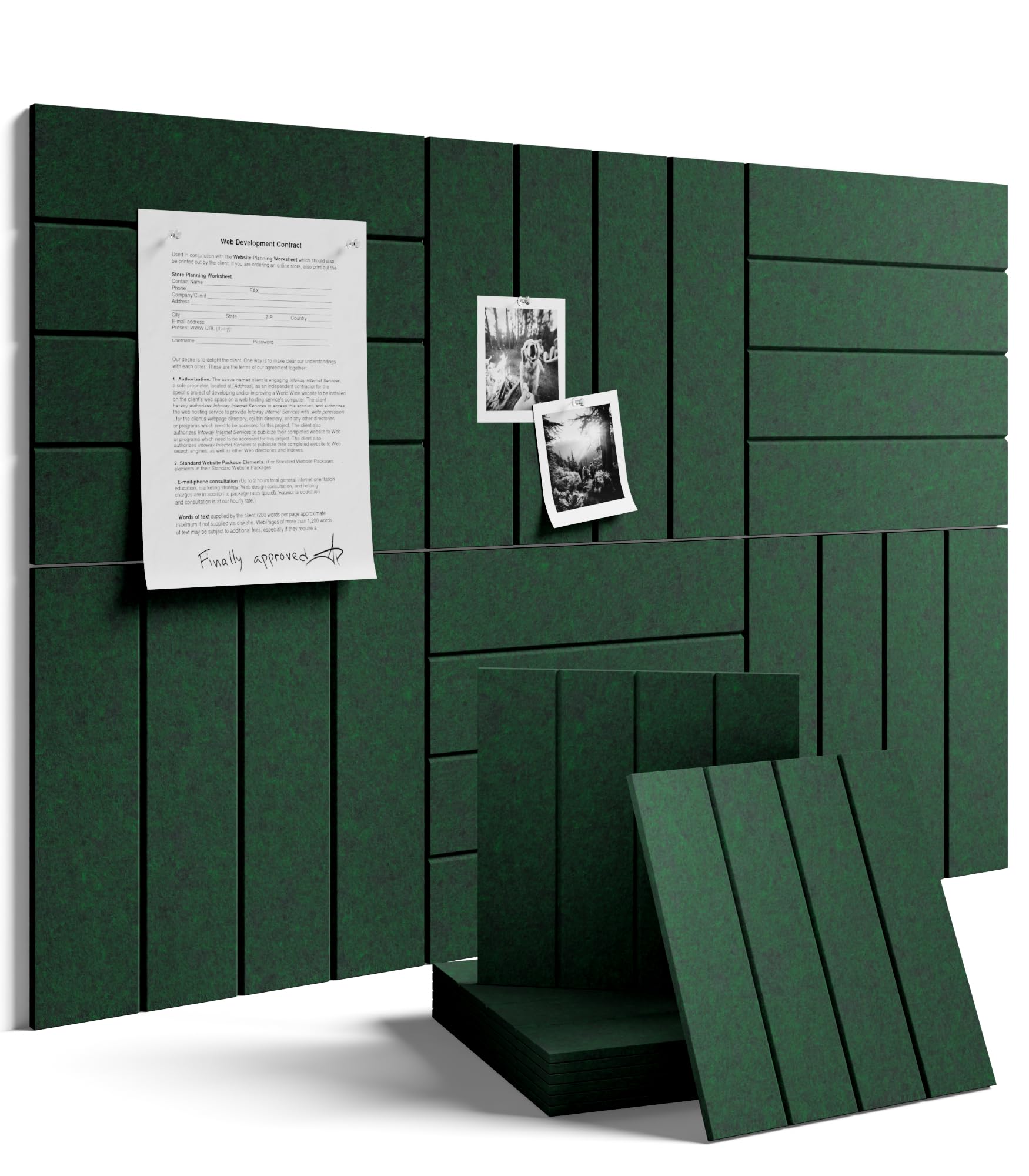Fluxynara 48" x 36" Large Felt Bulletin Board, Oatmeal