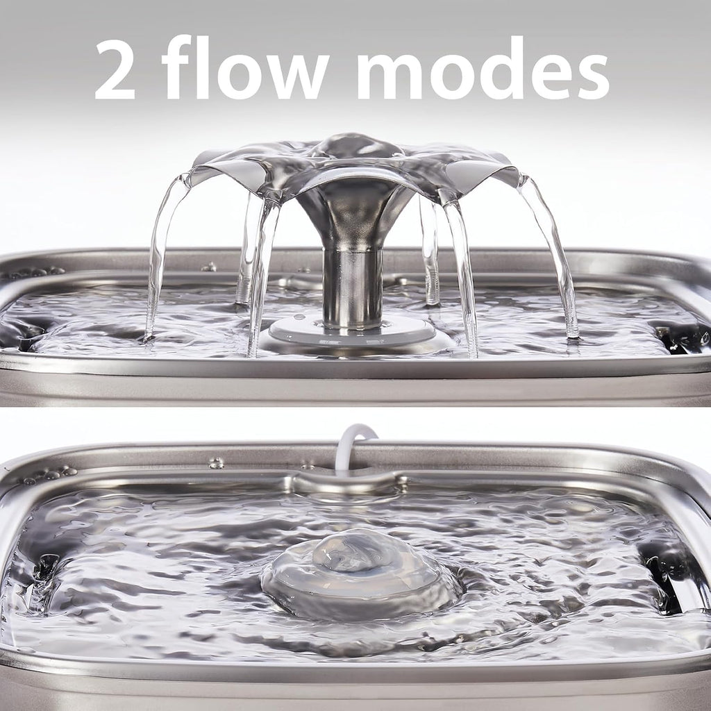 Veken Innovation Award Winner Stainless Steel Cat Water Fountain, 108oz
