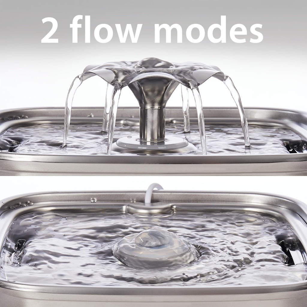 Veken Innovation Award Winner Stainless Steel Cat Water Fountain, 108oz