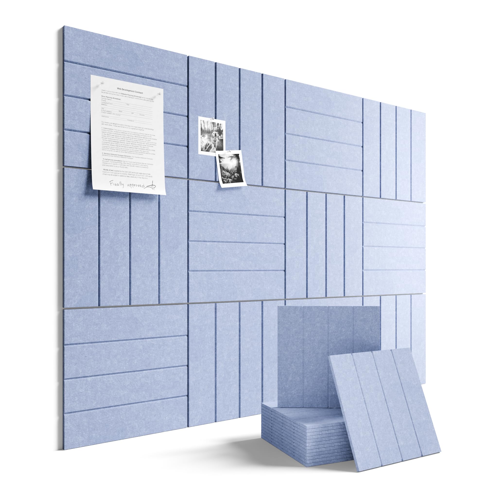 Fluxynara 48" x 36" Large Felt Bulletin Board, Oatmeal