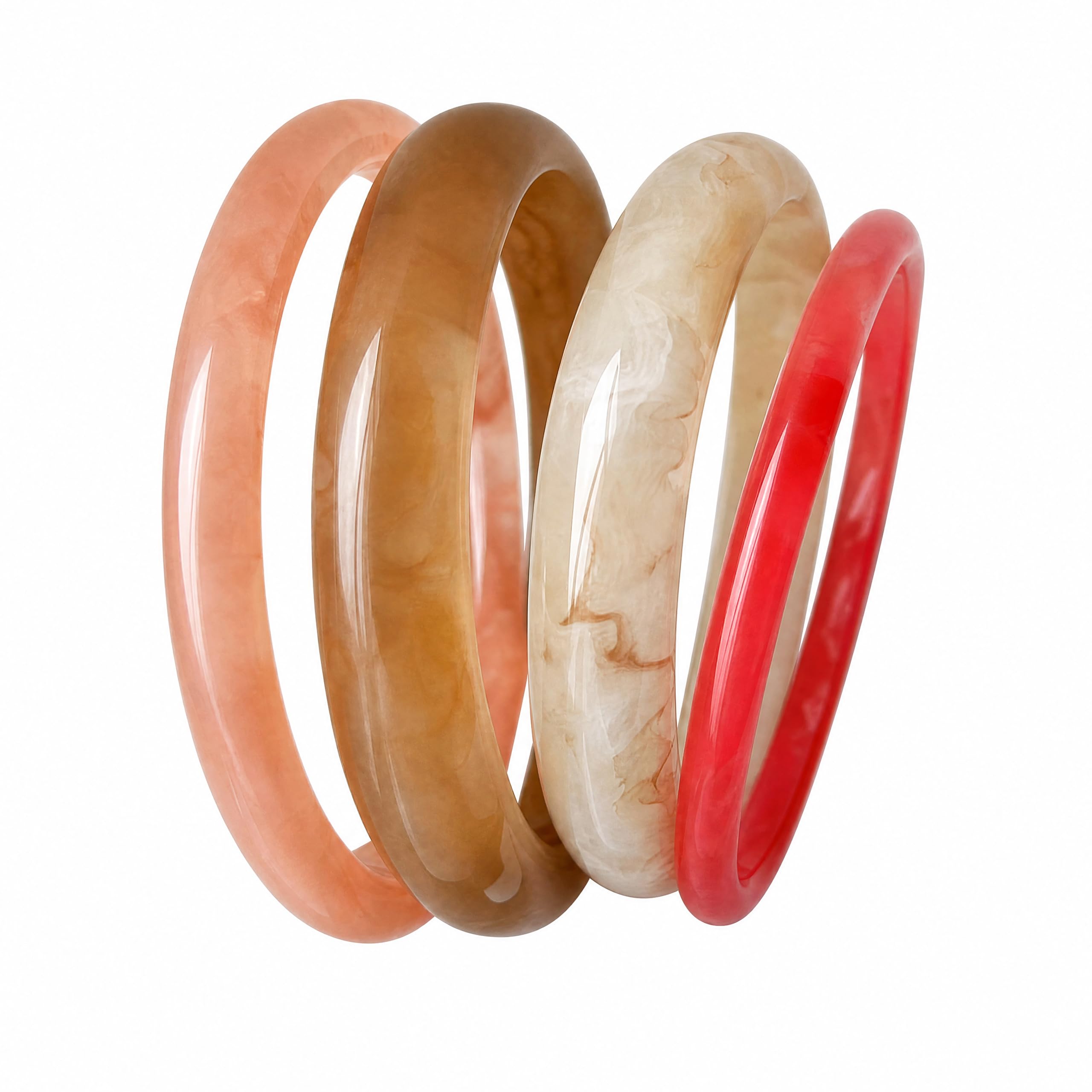 ÌF ME Acrylic Bangles Bracelets for Women, Irregular Acrylic Resin Chunky Bracelets Geometric Fashions Thick Statement bangle Set