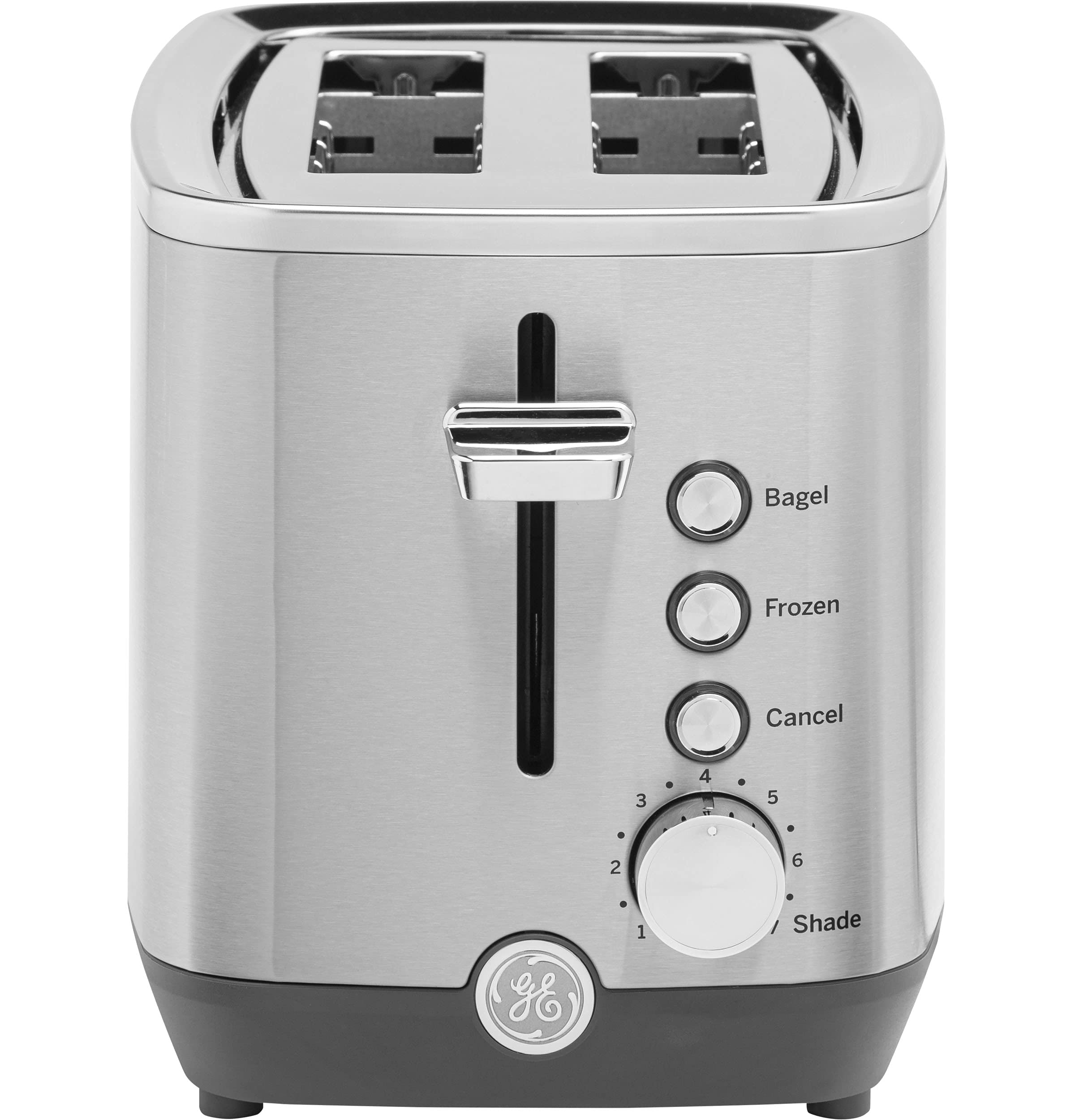 GE 4 Slice Toaster | Extra Wide Slots for Bagels, Breads, Waffles & More | 7 Shade Options | Countertop Kitchen Essentials | 1500 watt, White