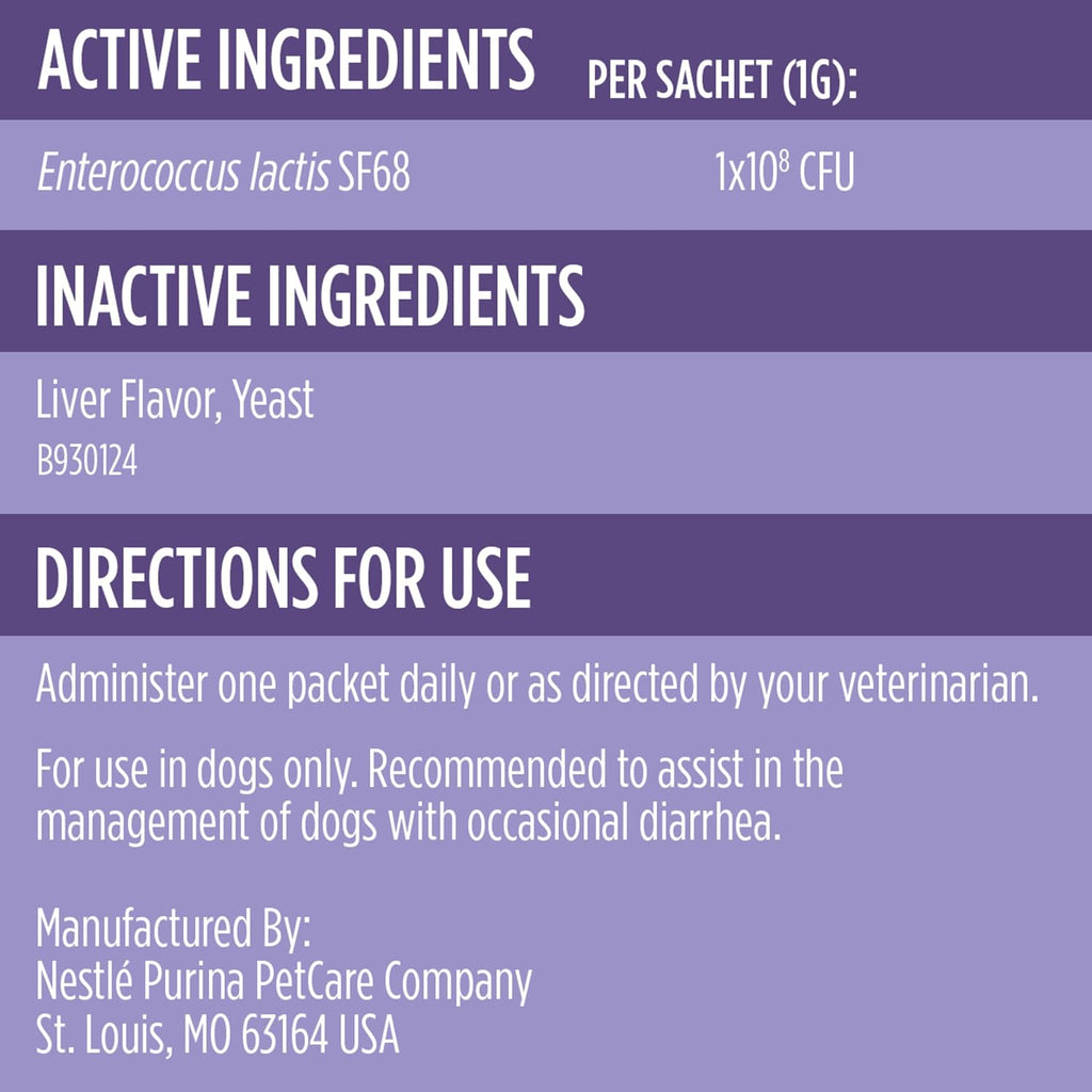 Purina Pro Plan Veterinary Supplements FortiFlora Probiotic Powder for Dogs, Daily Support for Digestive and Immune Health and Occasional Diarrhea