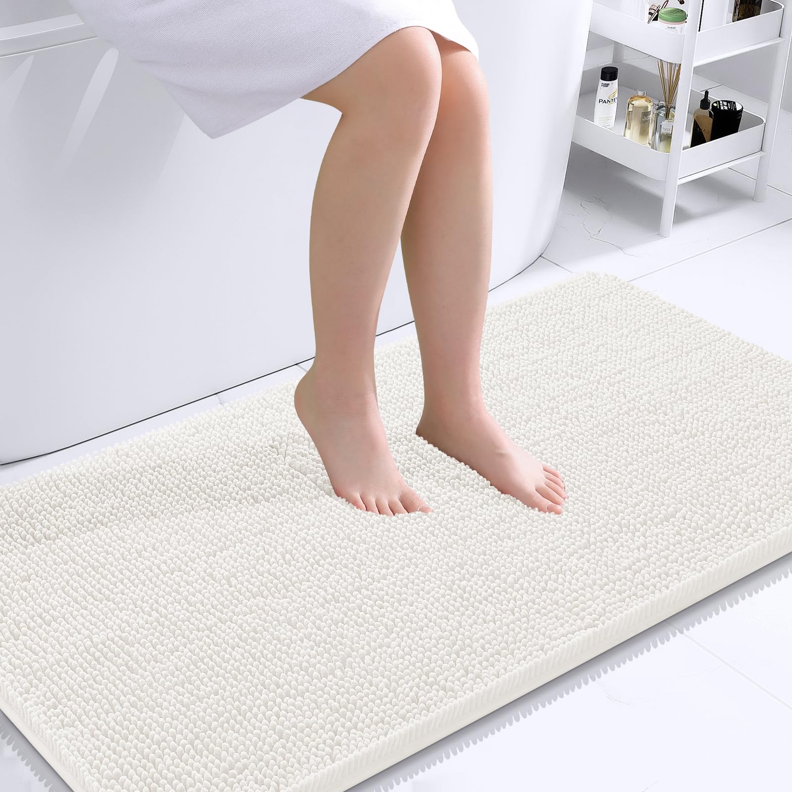 OLANLY Bathroom Rugs 30x20, Extra Soft Absorbent Chenille Bath Rugs