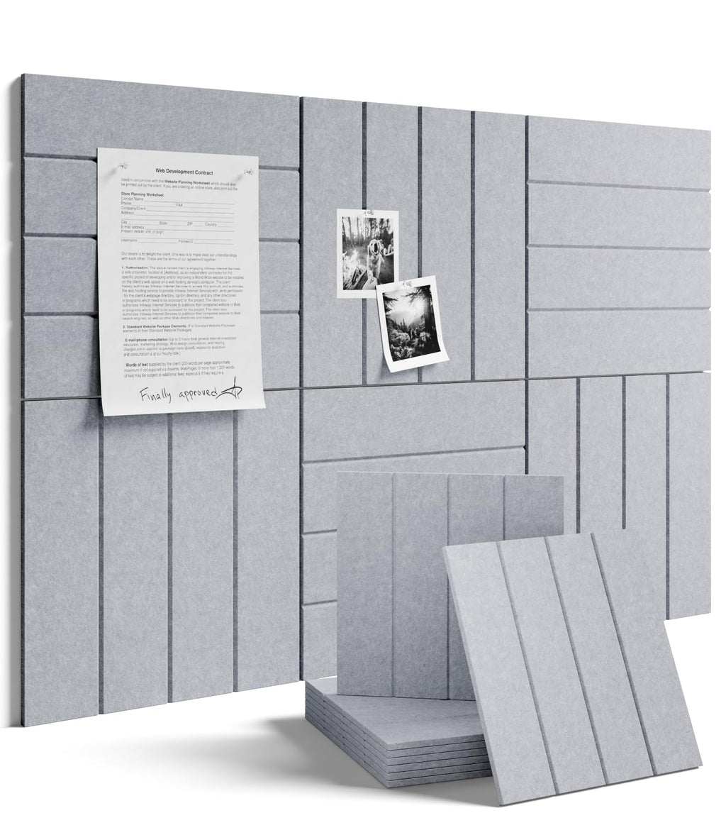 Fluxynara 48" x 36" Large Felt Bulletin Board, Oatmeal