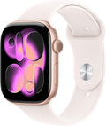 Apple Watch Series 11 [GPS 46mm] Smartwatch with Rose Gold Aluminum Case with Light Blush Sport Band - M/L. Sleep Score, Fitness Tracker, Health Monitoring, Always-On Display, Water Resistant