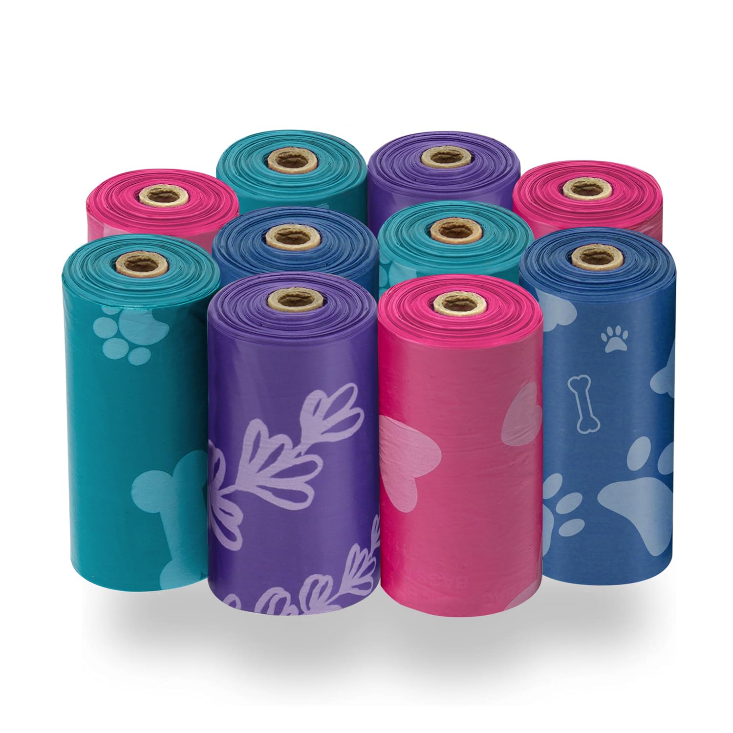 Best Pet Supplies Poop Bags for Dogs - Assorted Colors, 150 Count