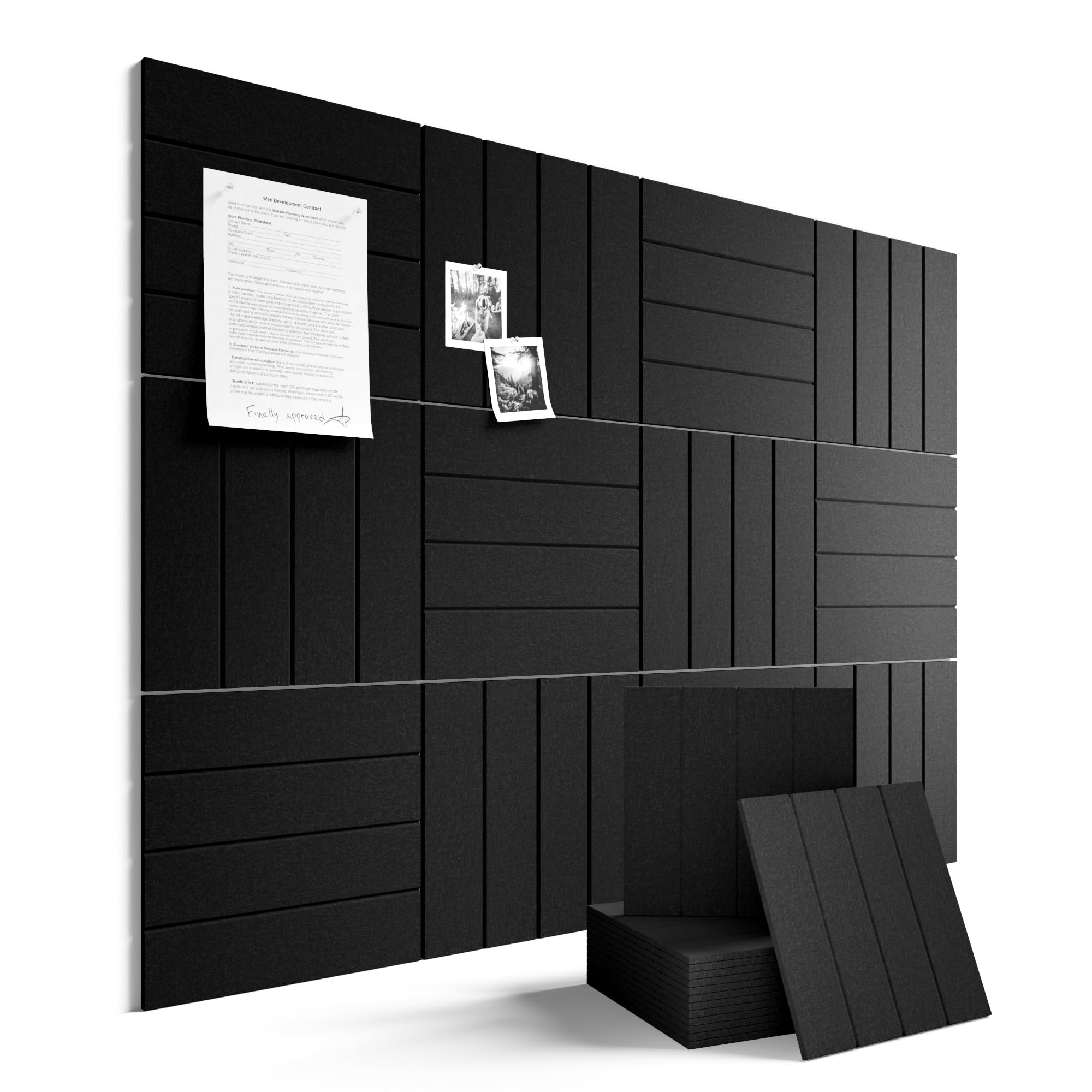 Fluxynara 48" x 36" Large Felt Bulletin Board, Oatmeal