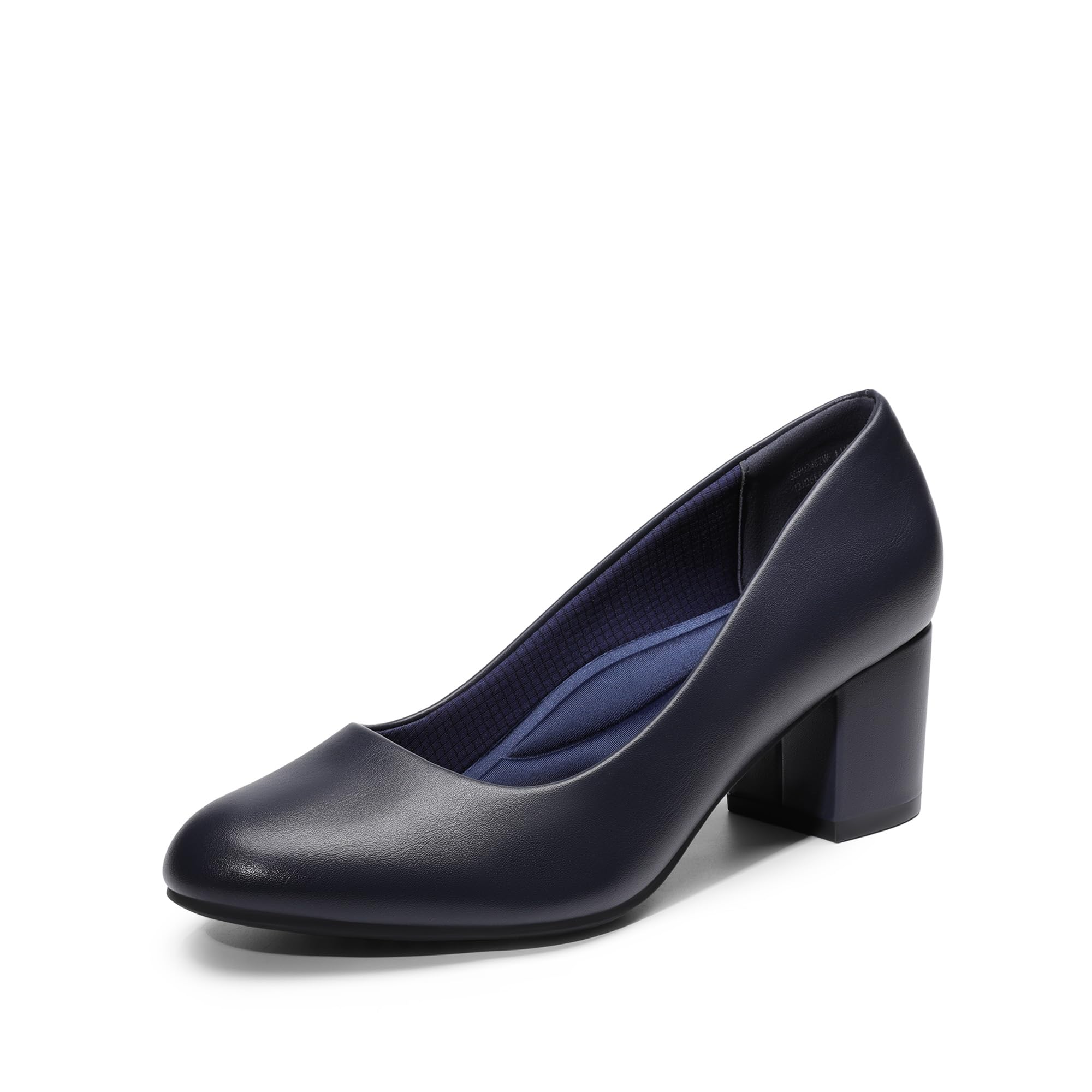 DREAM PAIRS Women's Block Heel Pumps Round Toe Dress Shoes