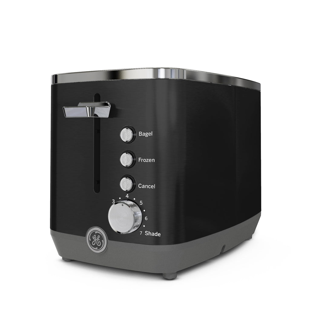 GE 4 Slice Toaster | Extra Wide Slots for Bagels, Breads, Waffles & More | 7 Shade Options | Countertop Kitchen Essentials | 1500 watt, White