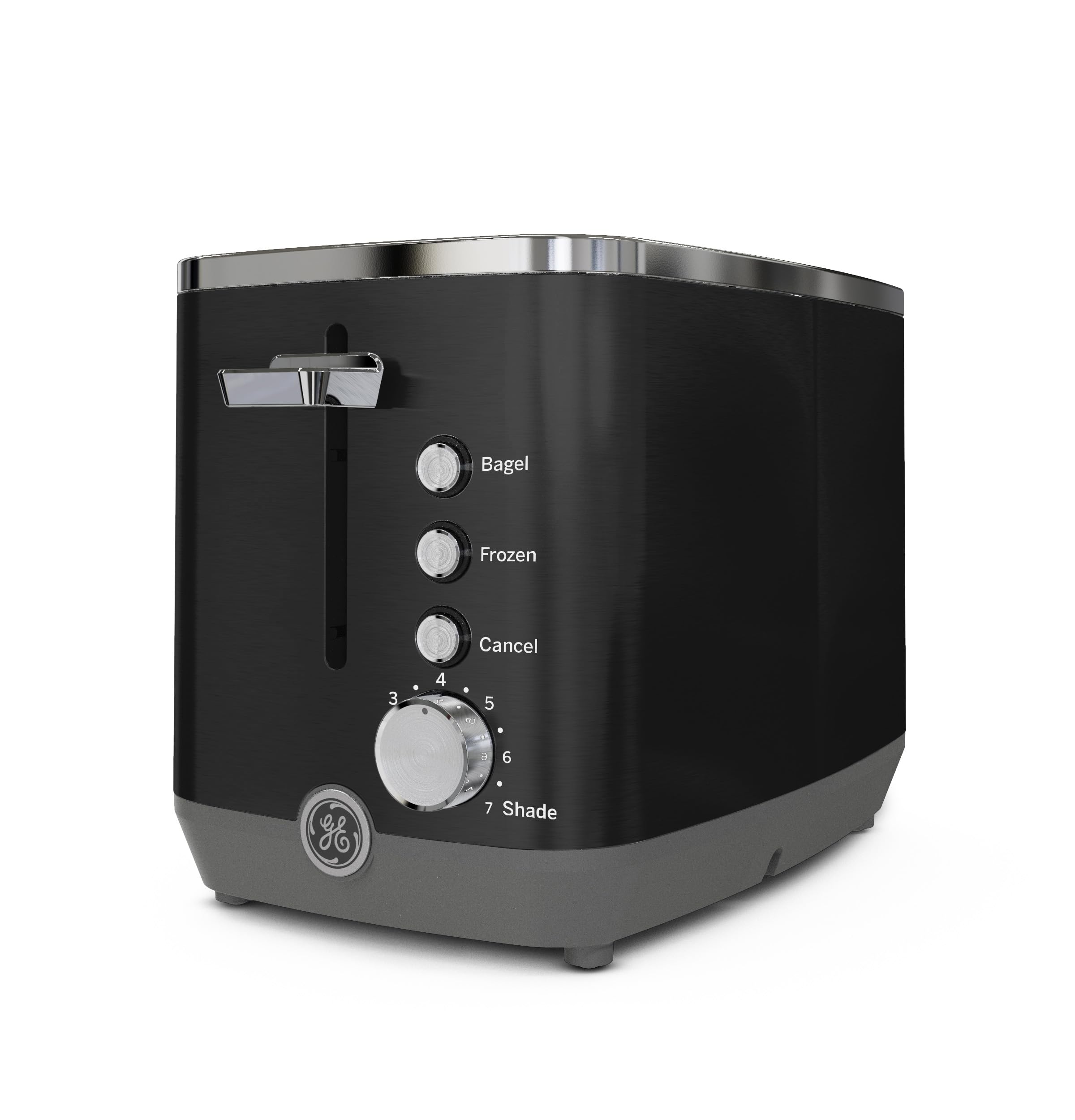 GE 4 Slice Toaster | Extra Wide Slots for Bagels, Breads, Waffles & More | 7 Shade Options | Countertop Kitchen Essentials | 1500 watt, White