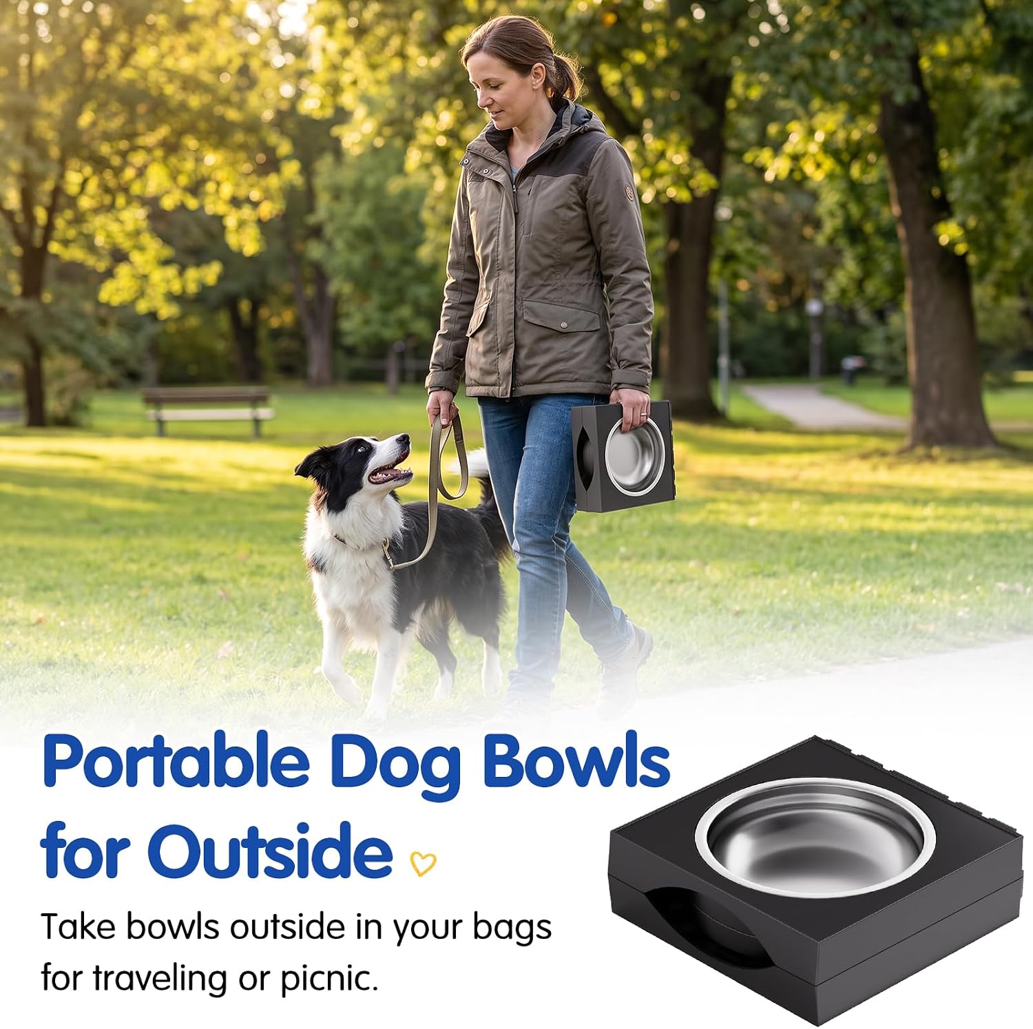 XIAZ Elevated Dog Bowls Large Breed Raised Dogs Bowl Stand Large/Medium Sized Dog Stainless Steel Food Water Bowl Stands 5 Heights Adjustable 9/11/12/14in Black Pet Feeder Dish Station
