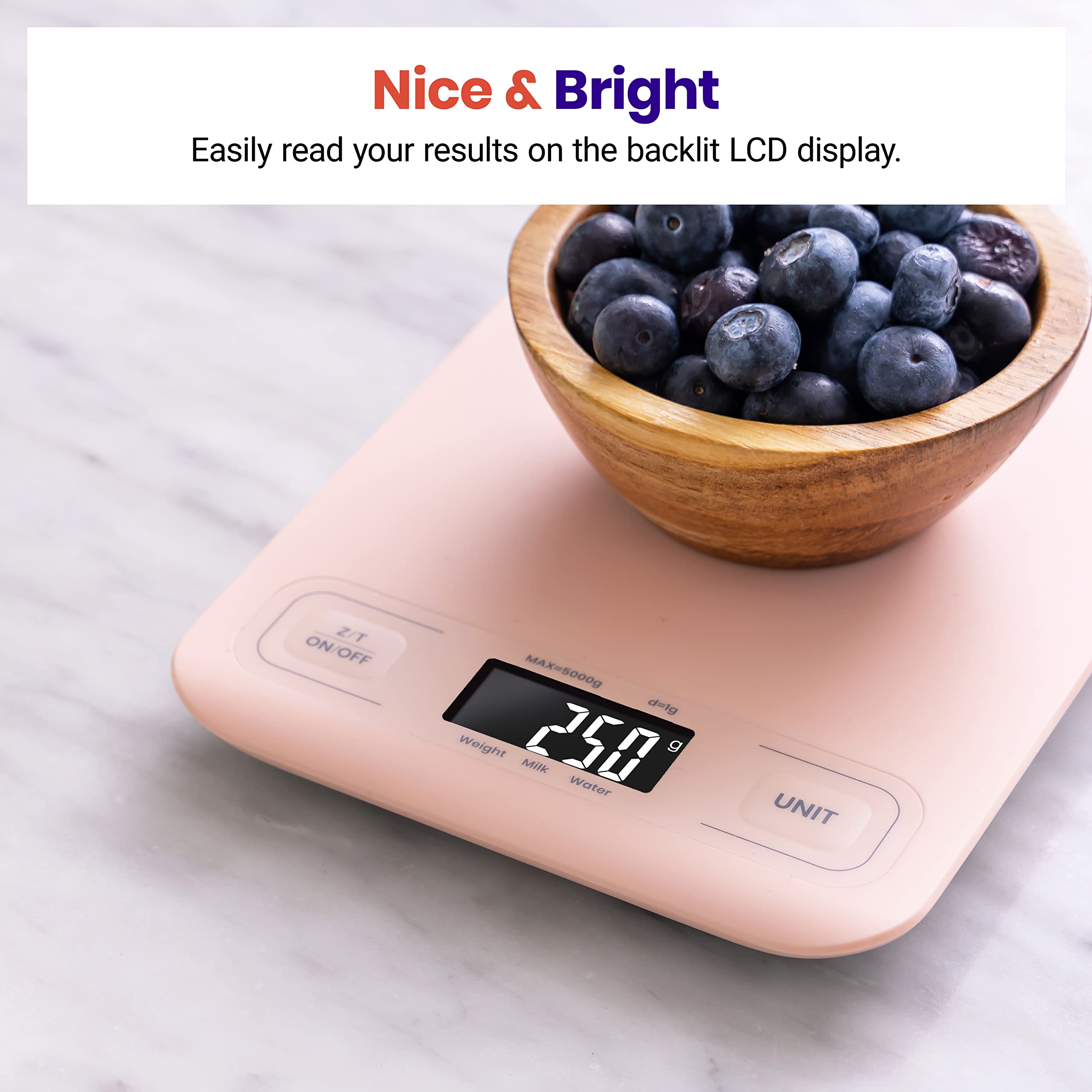 Etekcity Food Kitchen Scale, Digital Grams and Ounces, 11lb