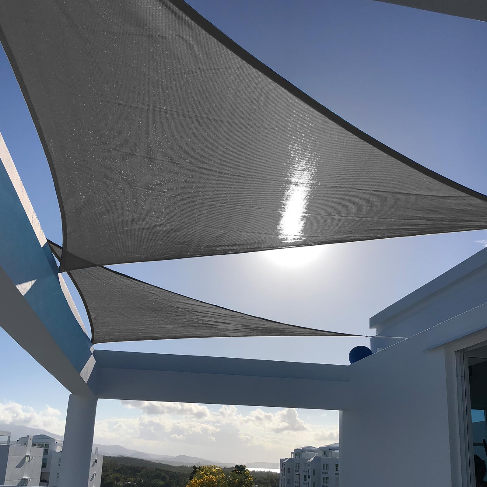 SUNNY GUARD 10' x 13' Rectangle Shade Sail 95% UV Block Outdoor Canopy