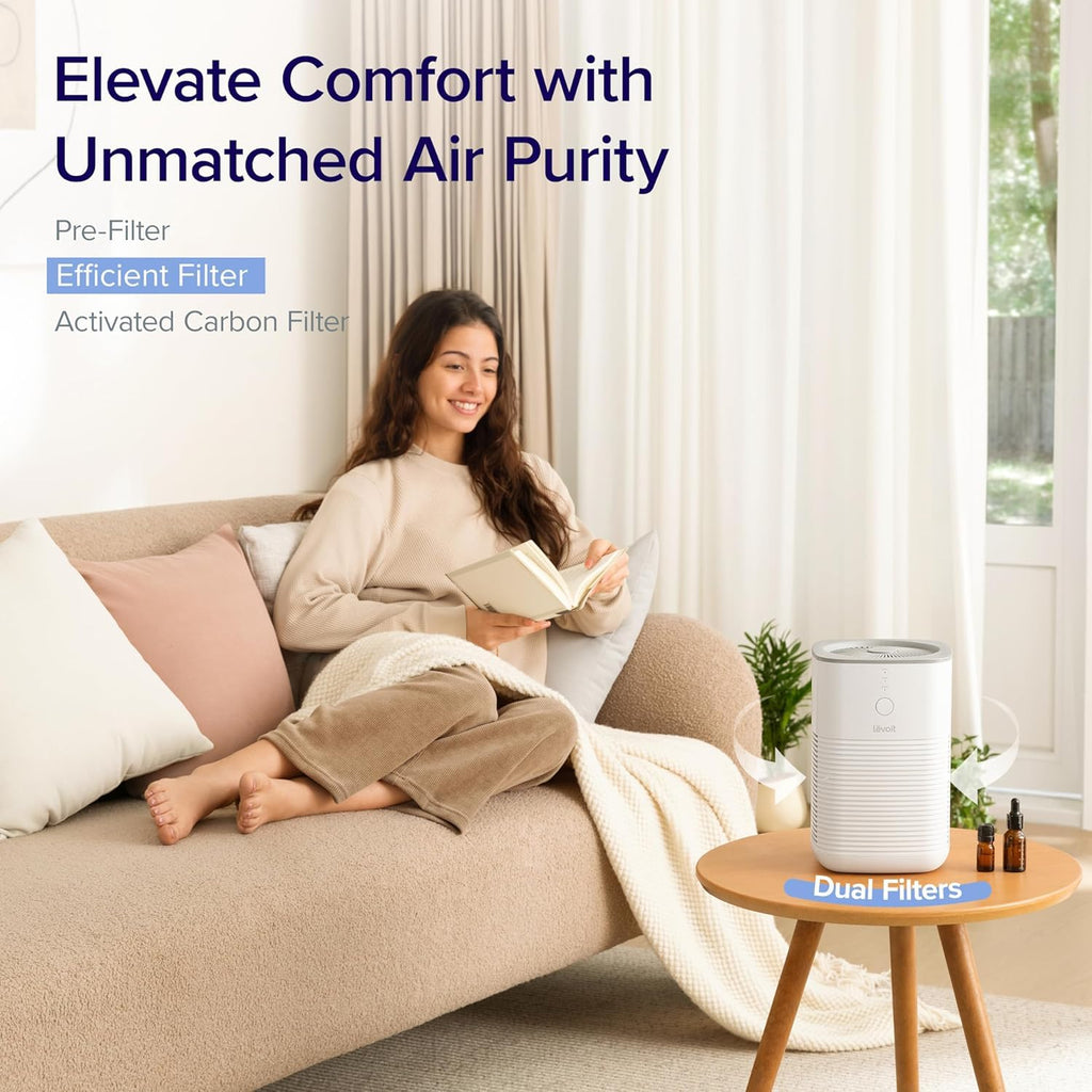 Levoit Air Purifiers for Bedroom Home Pets Dorm Room, Small Air Purifiers