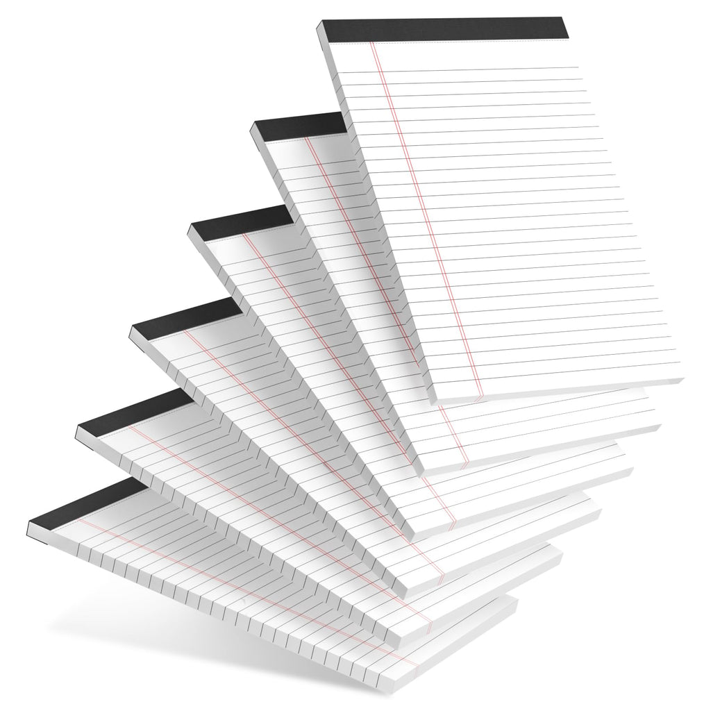 5pcs Small Note Pads 5x8 Notebook College Ruled Legal Pads Color Notepads 5 Pack Study Back Writing Pads 5 x 8 Perforated Narrow Ruled Pads of Paper for School & Office Supplies 30 Sheets/Pack