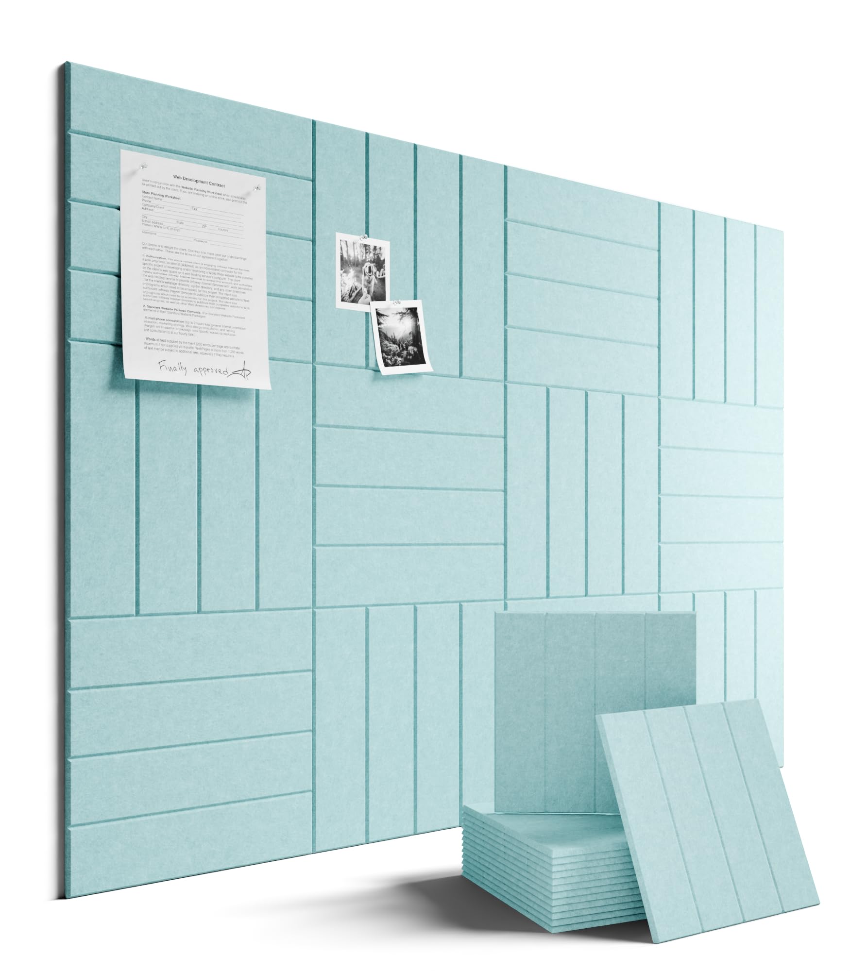 Fluxynara 48" x 36" Large Felt Bulletin Board, Oatmeal