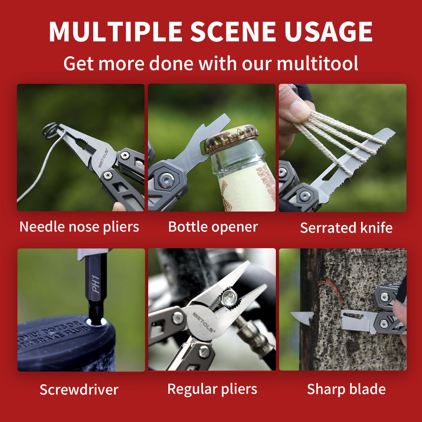 Multitool with Pocket Knife, Birthday Gifts for Men Women Mom Dad