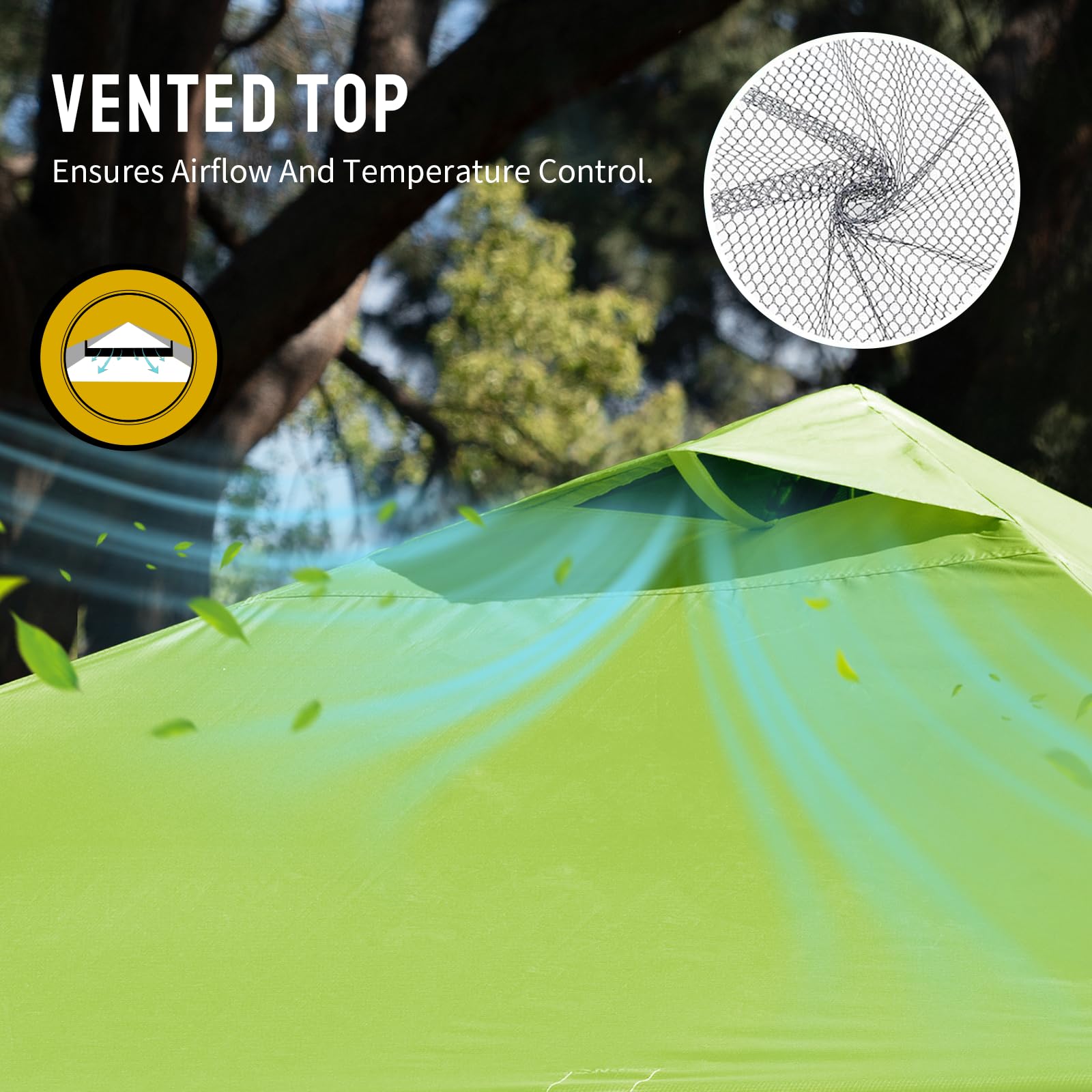 CROWN SHADES 8x8 Pop Up Canopy Tent with One Push Setup, Grid White