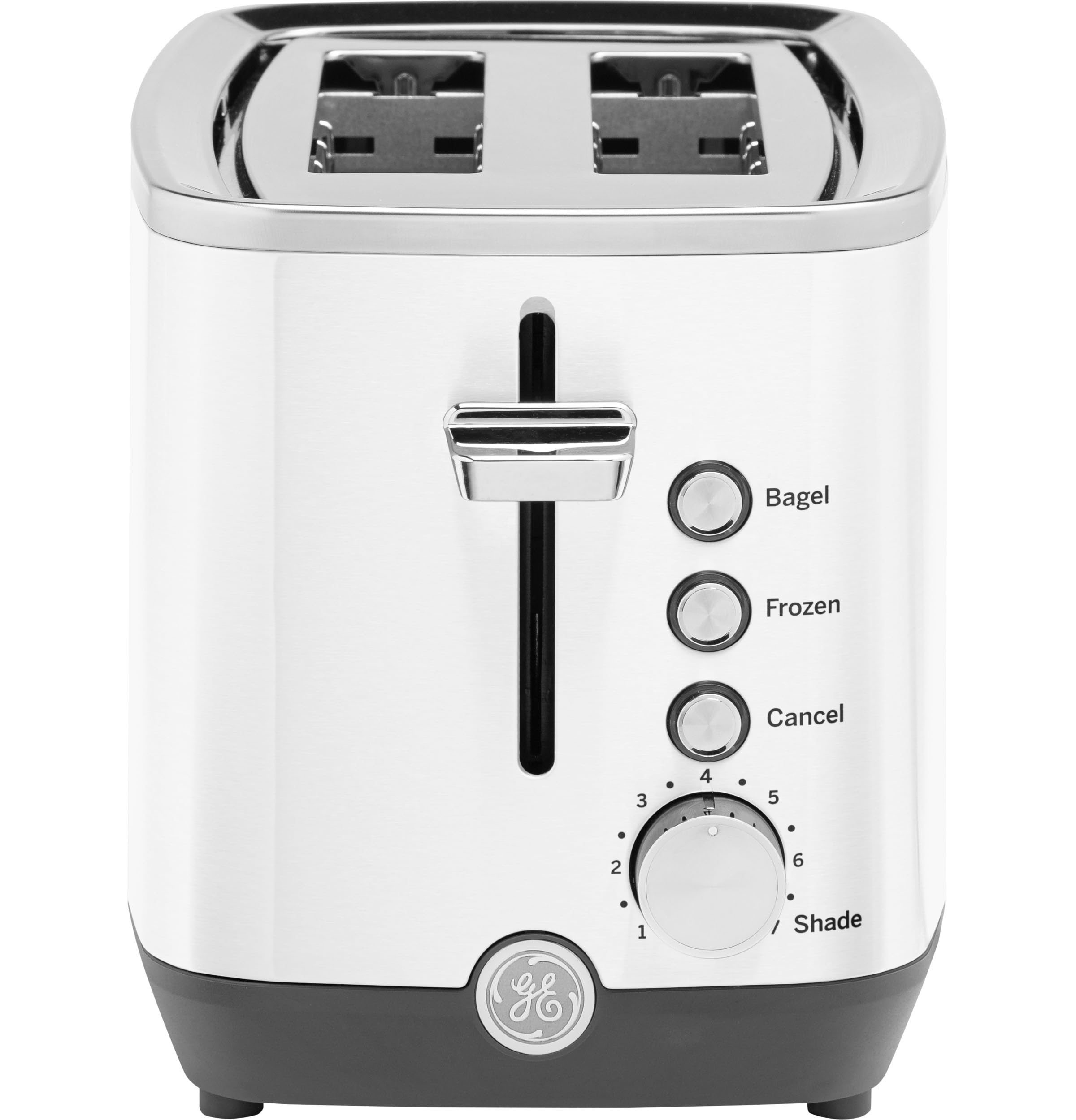 GE 4 Slice Toaster | Extra Wide Slots for Bagels, Breads, Waffles & More | 7 Shade Options | Countertop Kitchen Essentials | 1500 watt, White