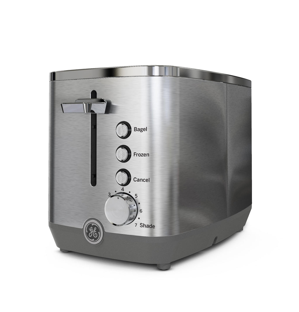 GE 4 Slice Toaster | Extra Wide Slots for Bagels, Breads, Waffles & More | 7 Shade Options | Countertop Kitchen Essentials | 1500 watt, White