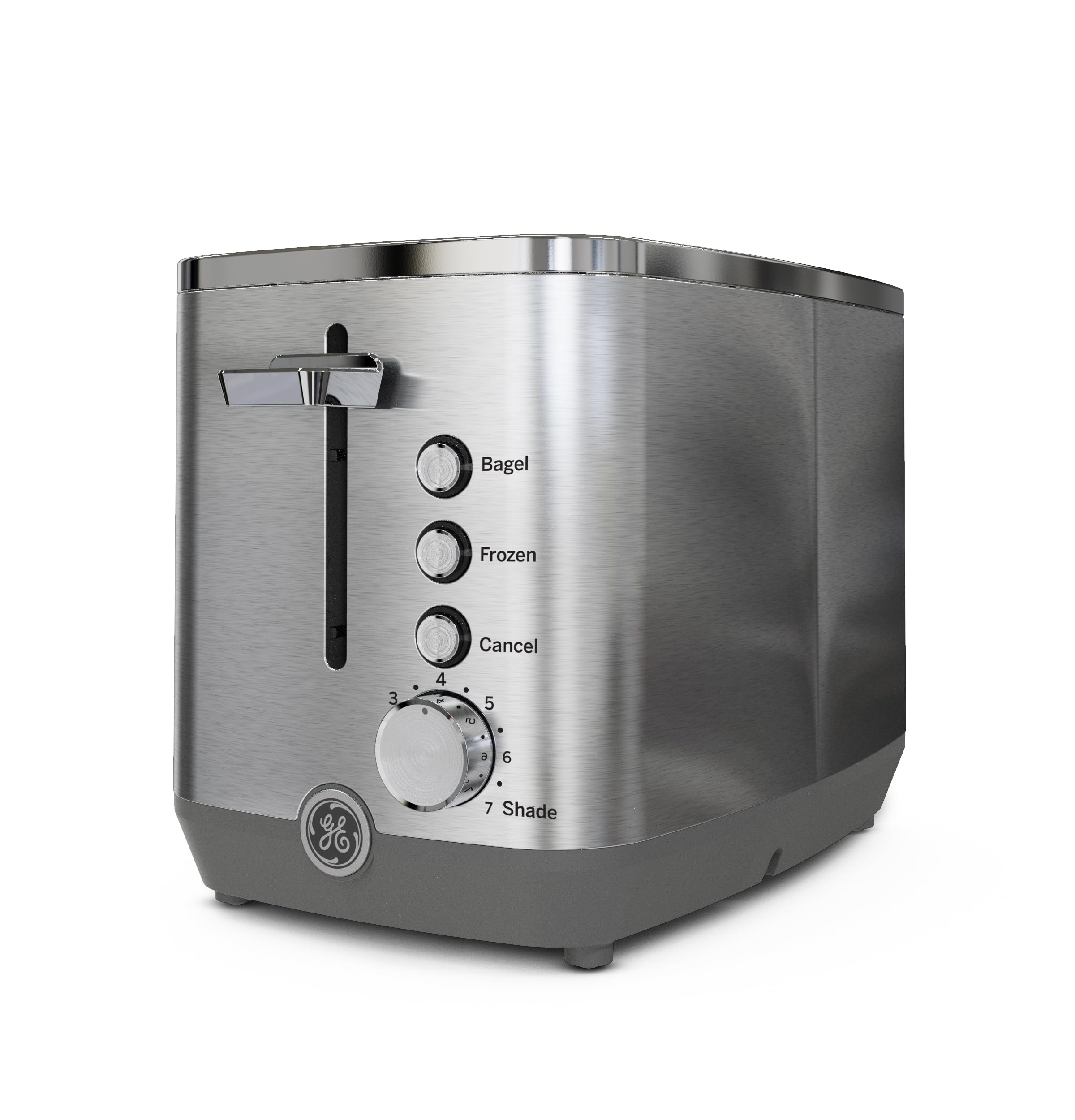 GE 4 Slice Toaster | Extra Wide Slots for Bagels, Breads, Waffles & More | 7 Shade Options | Countertop Kitchen Essentials | 1500 watt, White