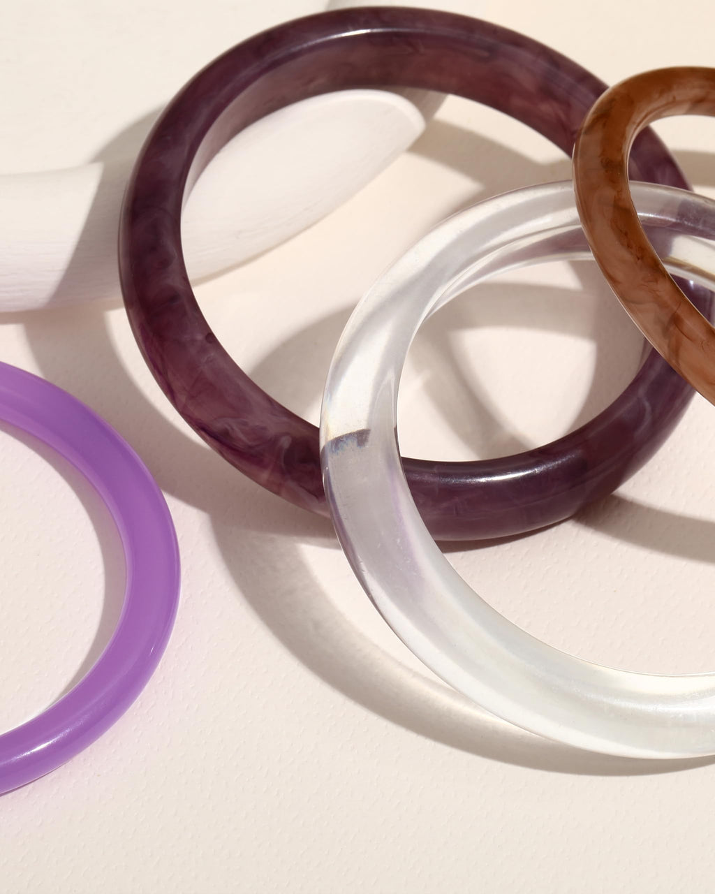 ÌF ME Acrylic Bangles Bracelets for Women, Irregular Acrylic Resin Chunky Bracelets Geometric Fashions Thick Statement bangle Set