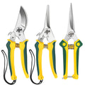 EWPJDK 3 Pack Garden Pruning Shears Scissors Clippers Stainless Steel