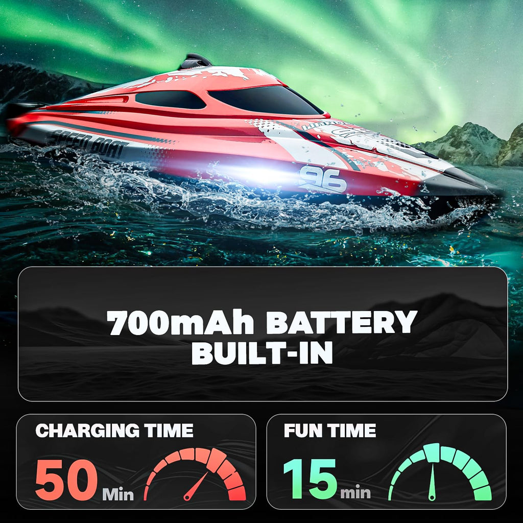 BEZGAR RC Boat TX126-12 Inch Remote Control Boat for Lakes and Pools